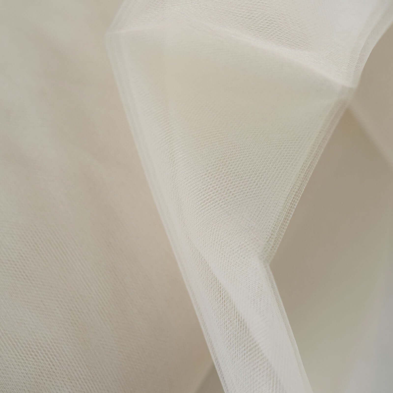 50-Yard Beige Tulle Fabric Bolt, 108 Inches Wide, Ideal for DIY Crafts