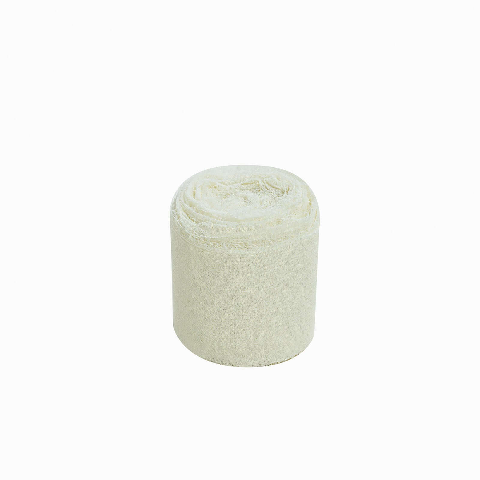 2-Pack Special Offer! 6-Yard Ivory Silk-Like Chiffon Linen Ribbon Rolls for Bouquets, Gifts, and Weddings