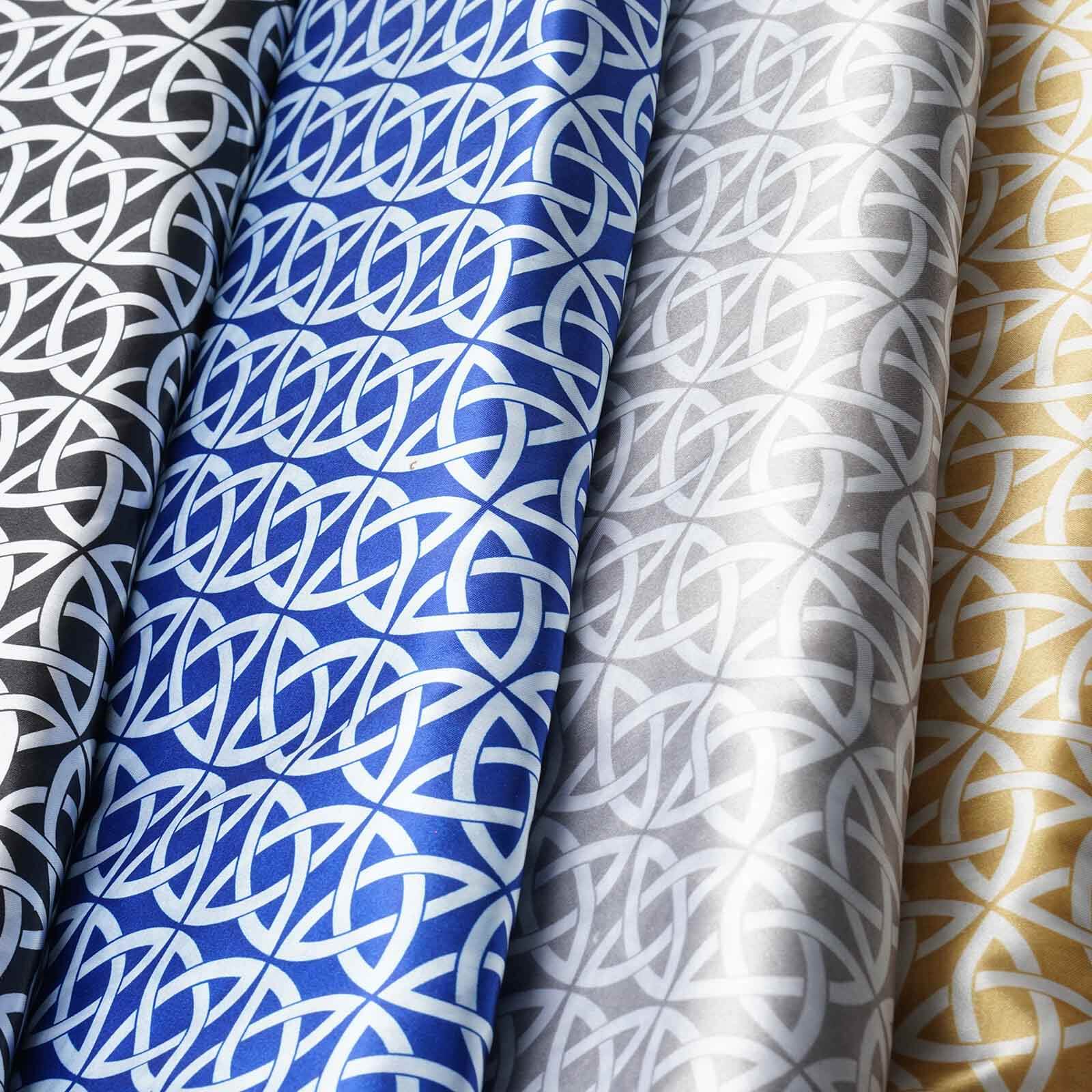Hot! 54"x10 Yards Black & White Zen Satin Fabric Bolt for DIY Crafts