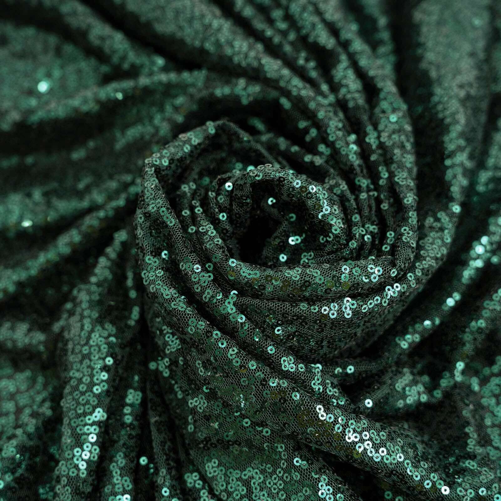 Hot! 120" Seamless Glittering Hunter Emerald Green Round Tablecloth