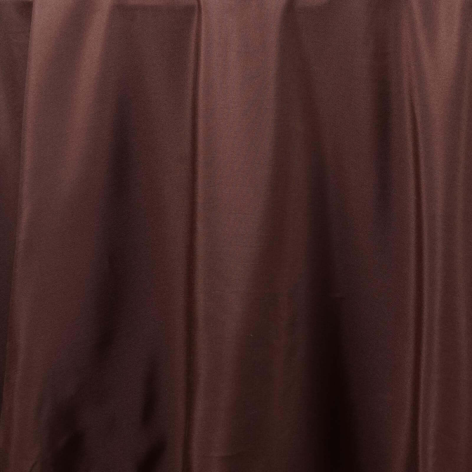 Chocolate 120-Inch Seamless Wrinkle-Resistant Polyester Round Tablecloth