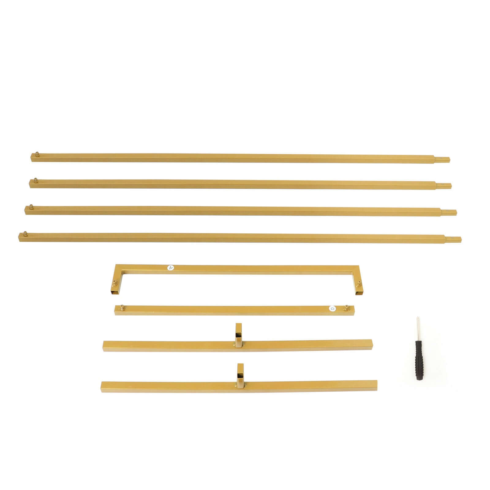 Hot Sale! 6.5ft Slim Gold Metal Rectangular Wedding Arch Backdrop Stand