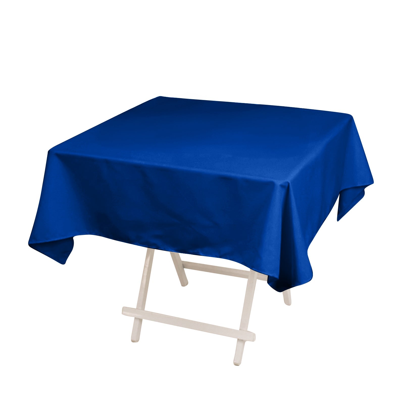 Royal Blue Wrinkle-Resistant Cotton Blend 54x54 Square Tablecloth - Perfect for Events