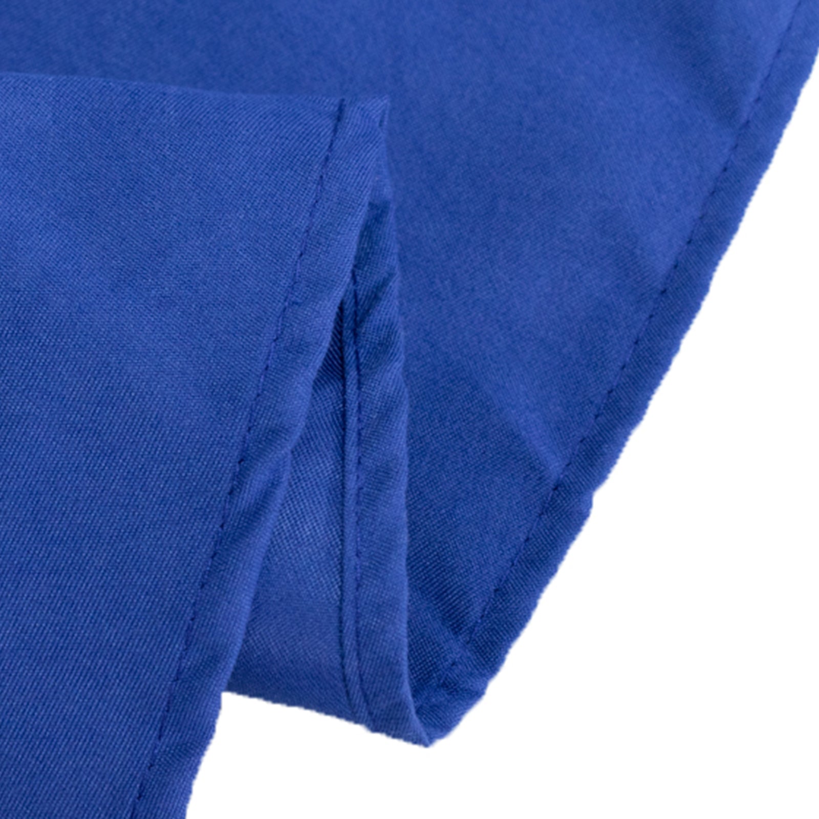 Wrinkle-Resistant Royal Blue 90" Cotton Blend Round Tablecloth - Ideal for Events