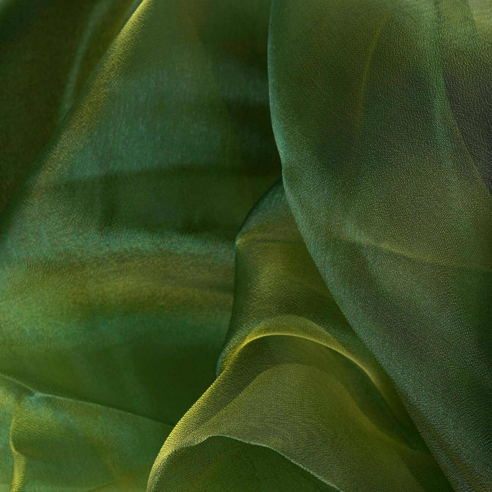 12x10yd High-Quality Olive Green Sheer Chiffon Fabric for DIY Drapery