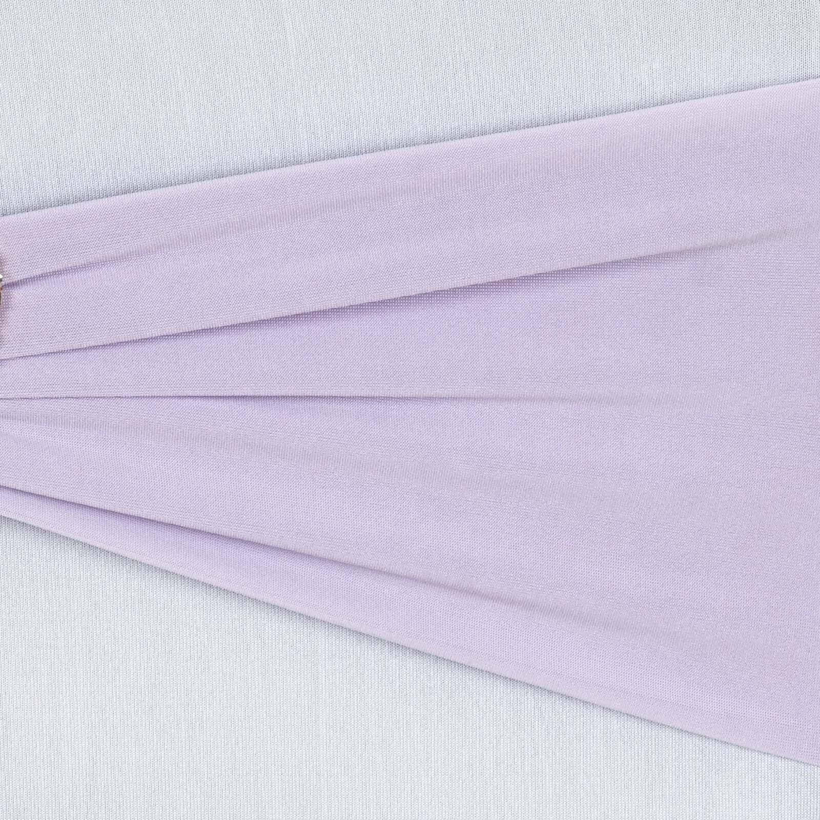 Special Offer! 5-Pack Stretchable Spandex Chair Sashes in Lavender Lilac, 5x12 for Weddings and Parties