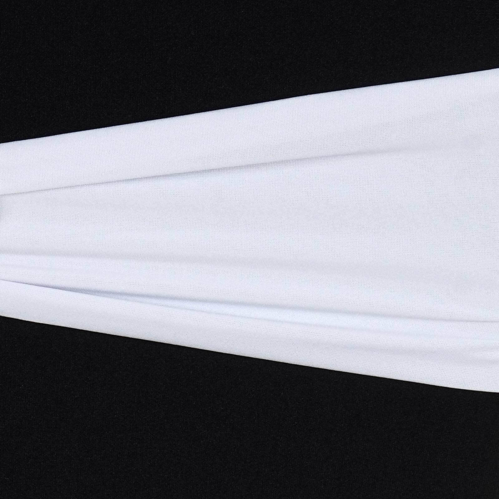 5-Pack White Stretch Spandex Chair Sashes - Heavy Duty, Fitted Finish