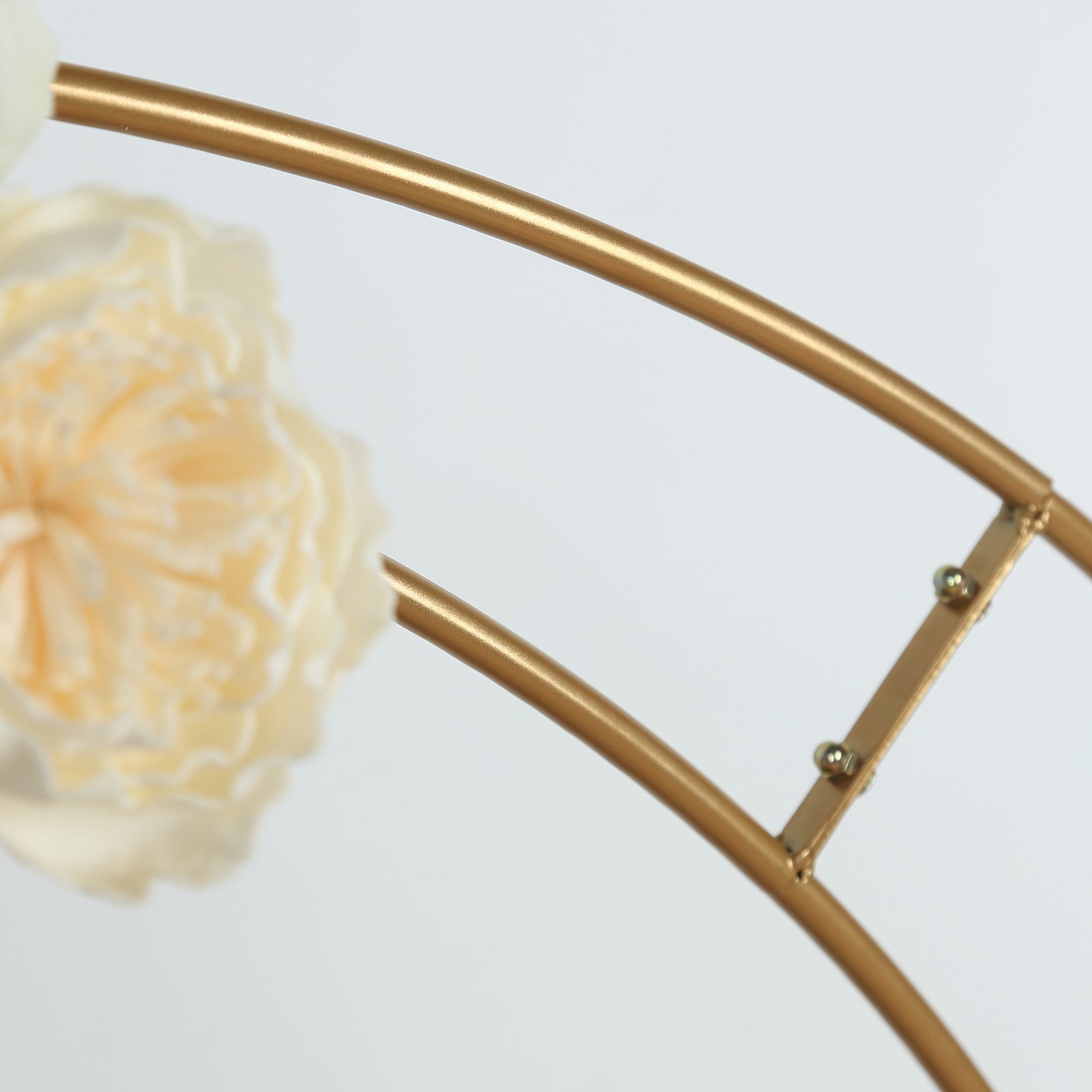 4ft Gold Metal Half Crescent Moon Wedding Arbor - Ideal Table Top Centerpiece