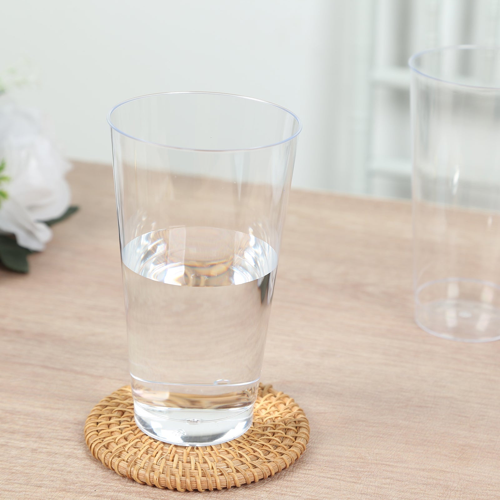 12-Pack Clear Plastic Disposable Party Cups - 17oz Durable Tumblers for Drinks