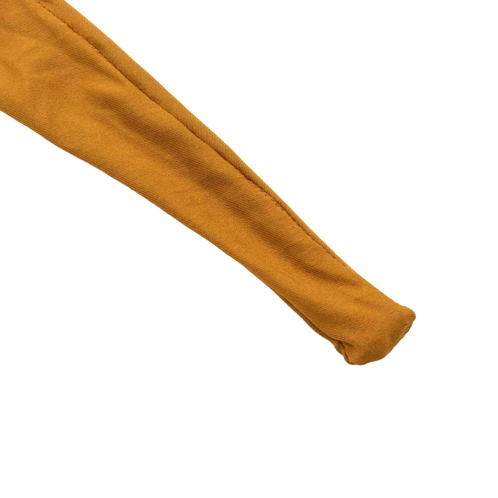 Custom-Fitted 7.5ft Gold Spandex Cover for Crescent Moon Wedding Arch Stand