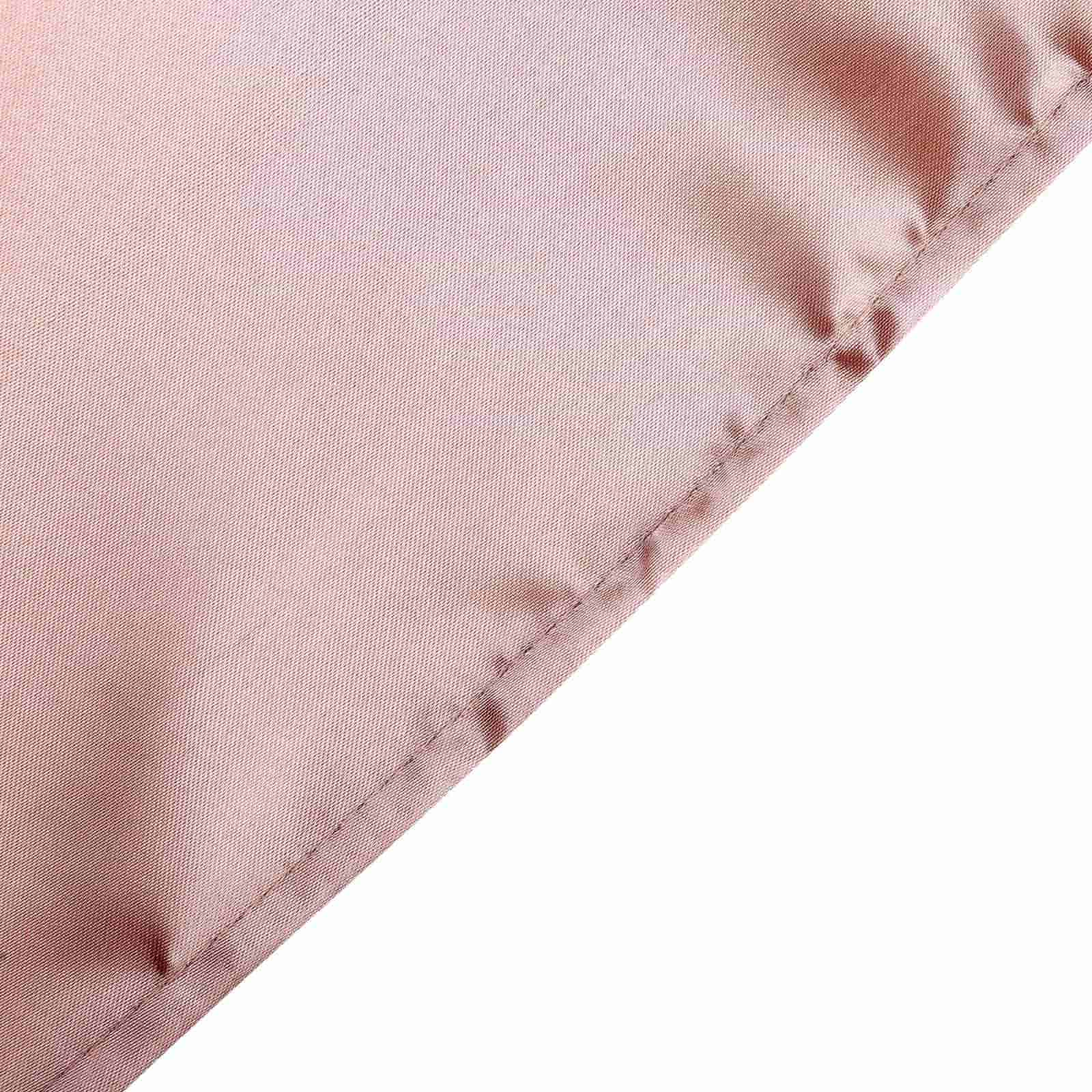 Luxurious 108-Inch Round Dusty Rose Satin Tablecloth with Smooth Finish