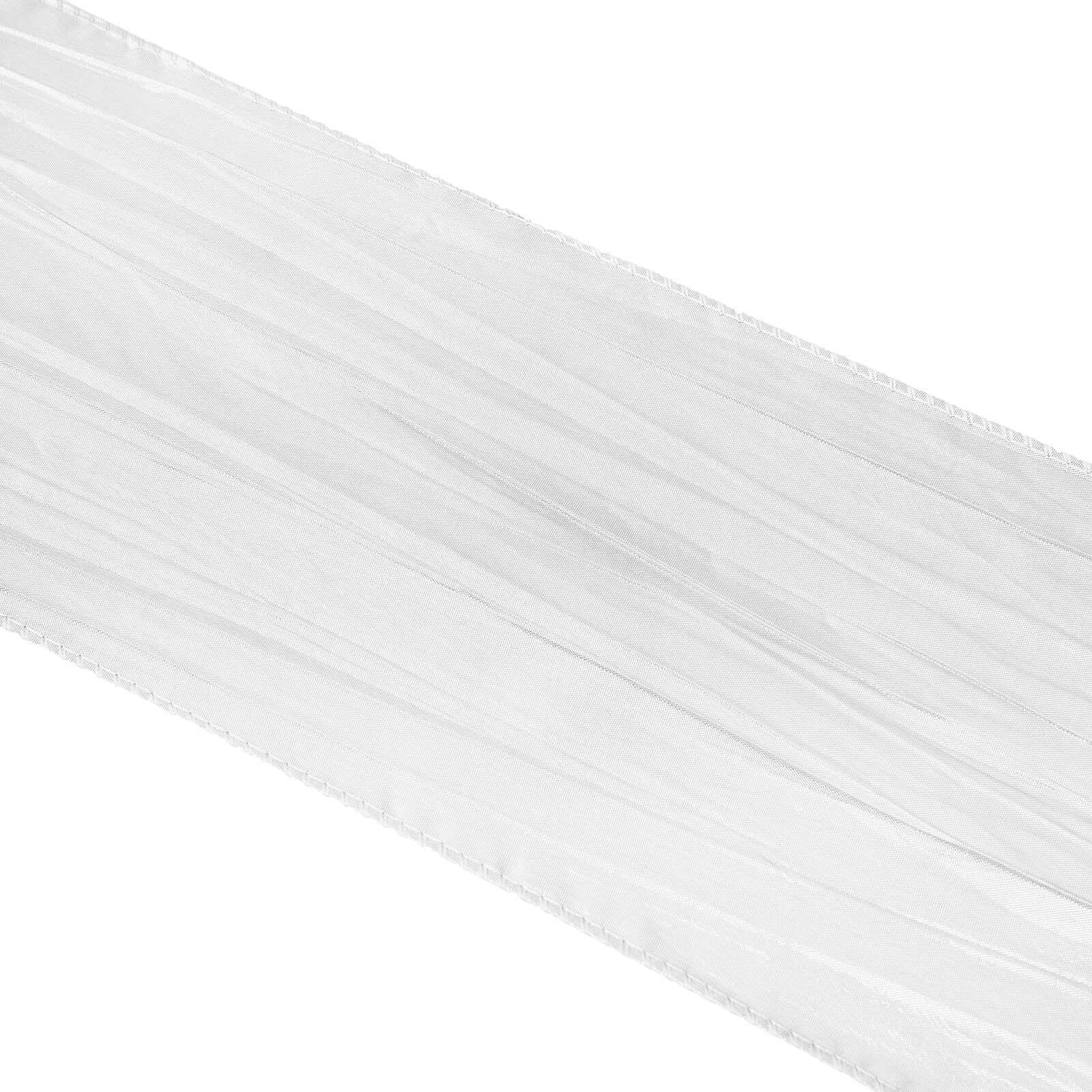 Get 5-Pack White Accordion Crinkle Taffeta Chair Sashes for Stylish Weddings & Gatherings