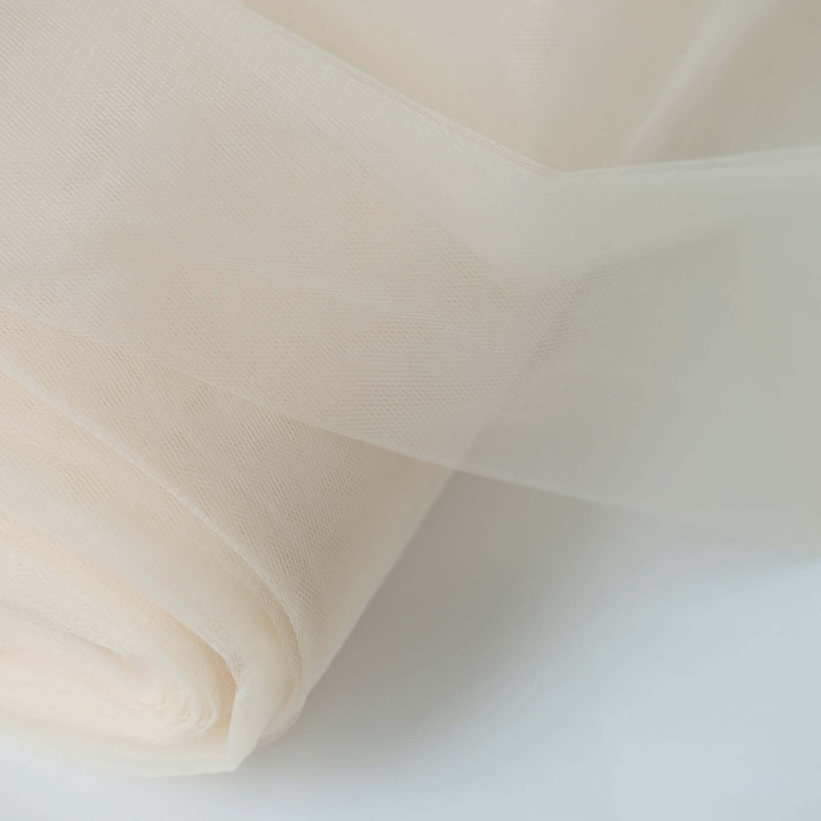 Hot Deal! 108'x50 Yards Ivory Tulle Fabric Bolt for DIY Crafts