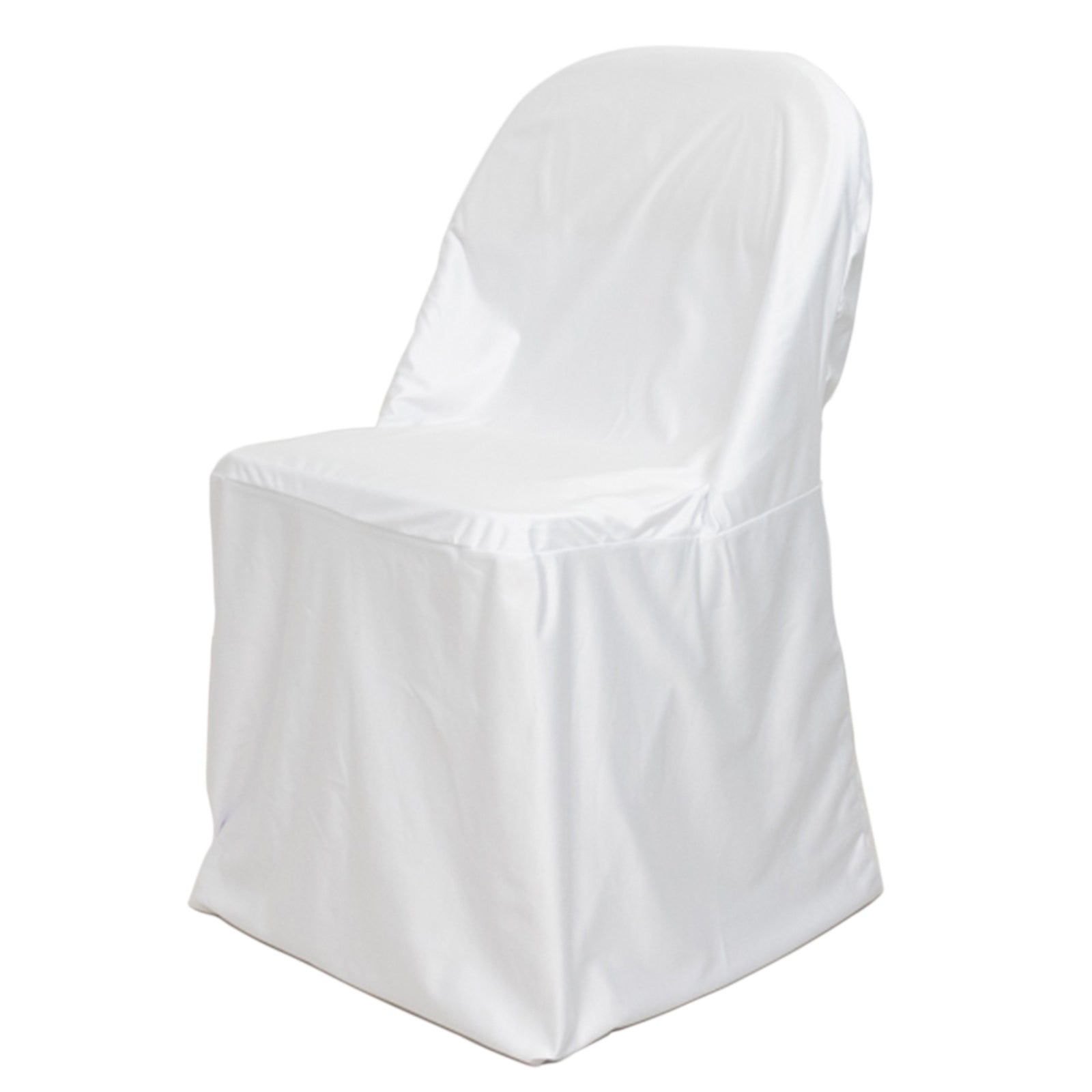 Exclusive White Scuba Stretch Folding Chair Cover - Wrinkle-Free & Durable