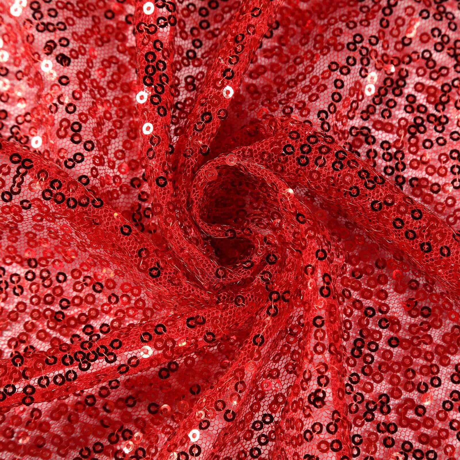 Hot! Glittering Red Sequin 12x108 Table Runner