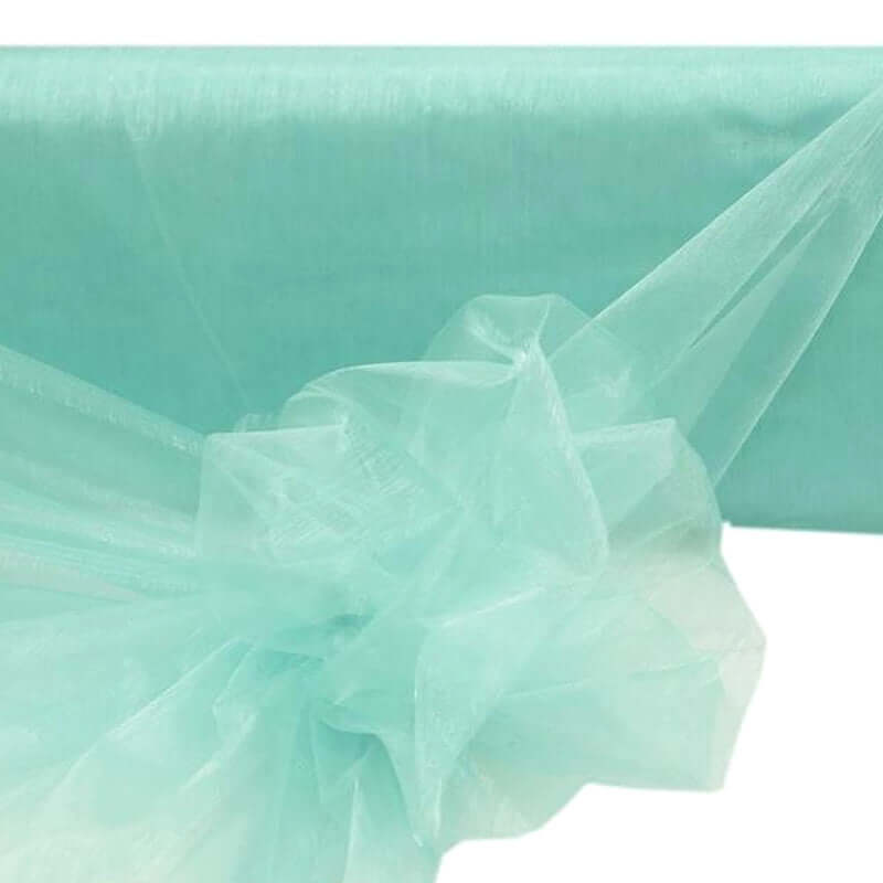 54' x 40 Yards Turquoise Sheer Organza Fabric Bolt - Ideal for DIY Crafts