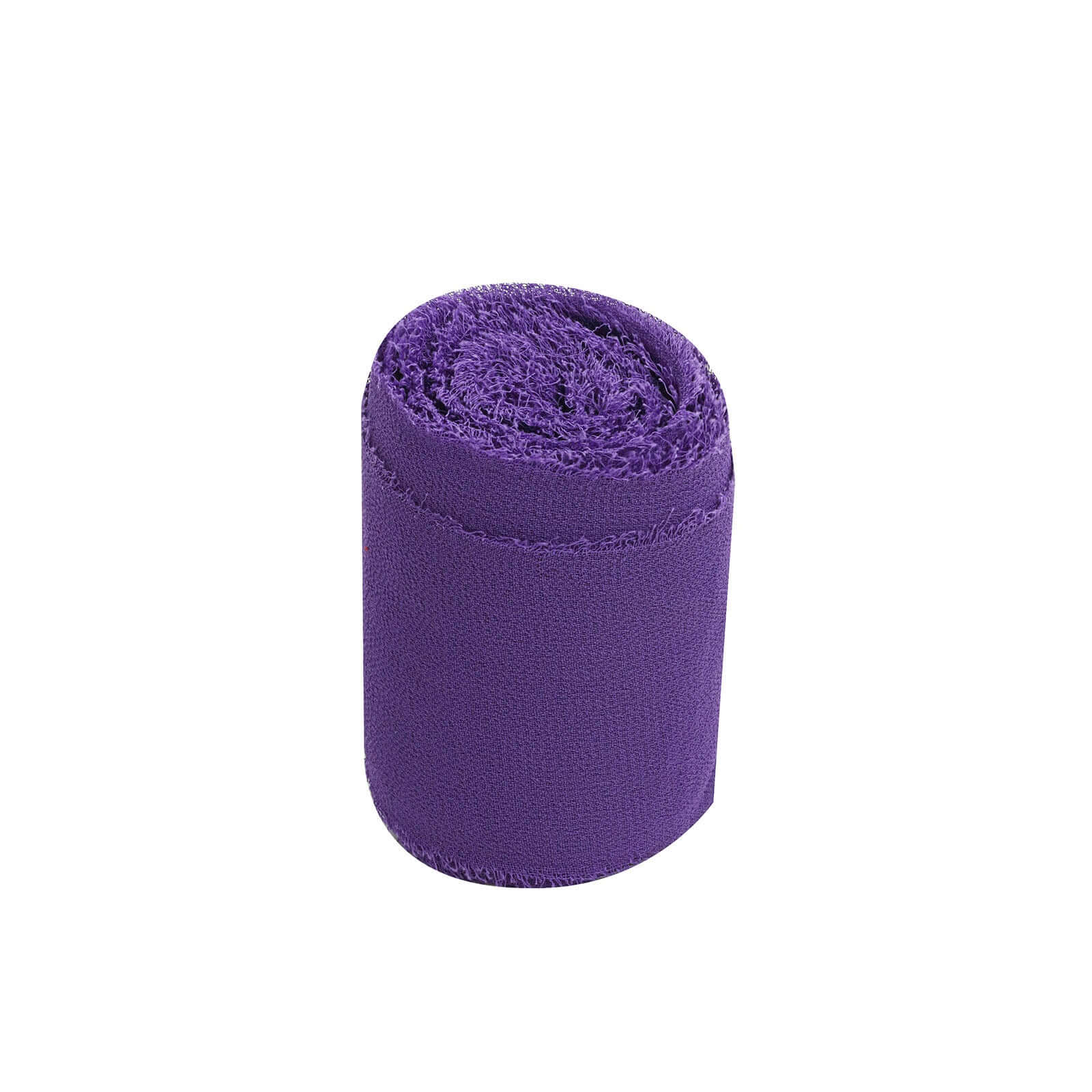 2-Pack 6-Yard Purple Silk-Like Chiffon Linen Ribbon Rolls for Wedding Decor & Gift Wrapping