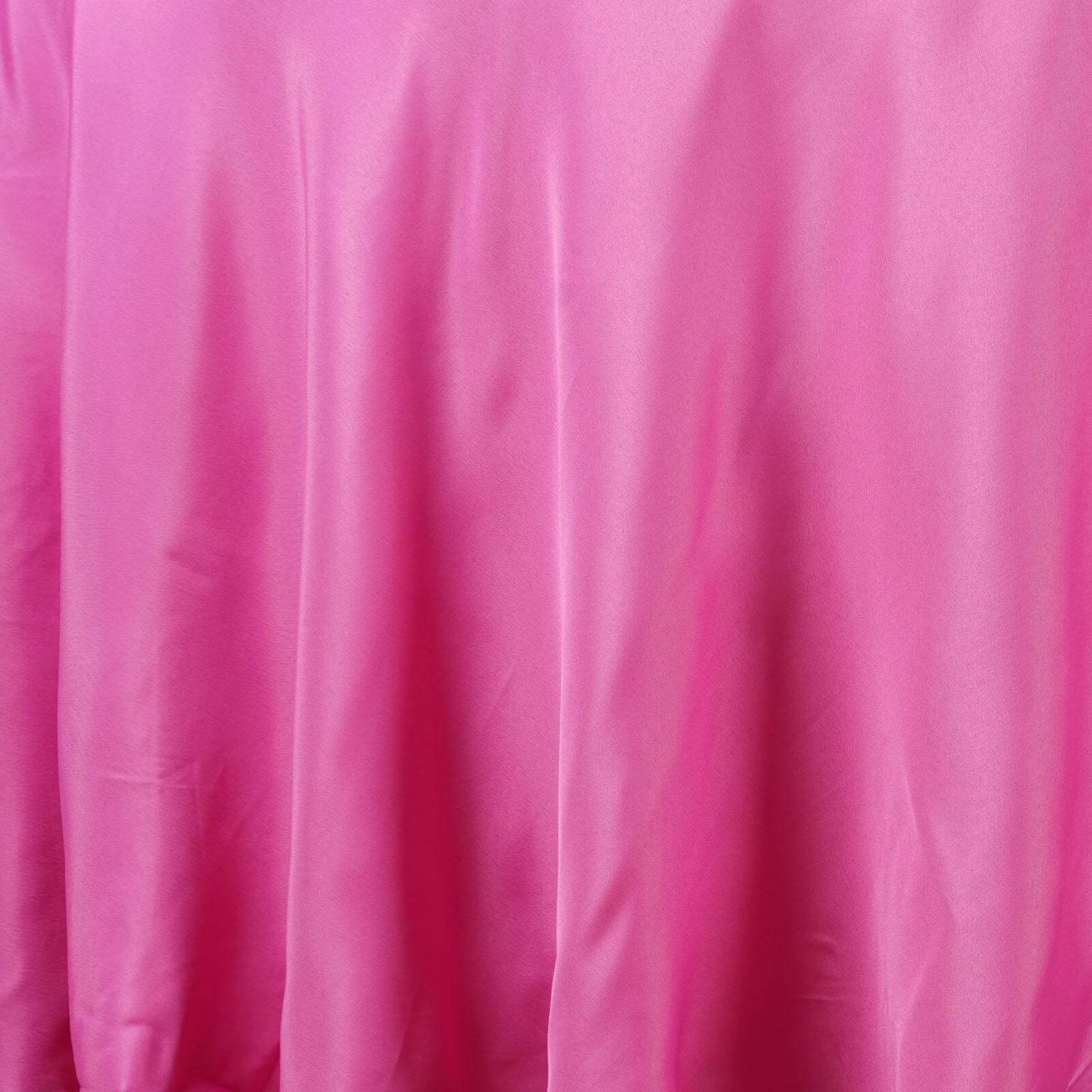Wrinkle-Resistant Fuchsia Polyester 108-Inch Round Table Cover