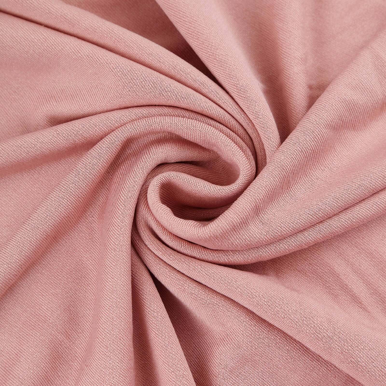 Hot Deal! Set of 5 Stretchable Dusty Rose Spandex Cylinder Pedestal Stand Covers, 160 GSM