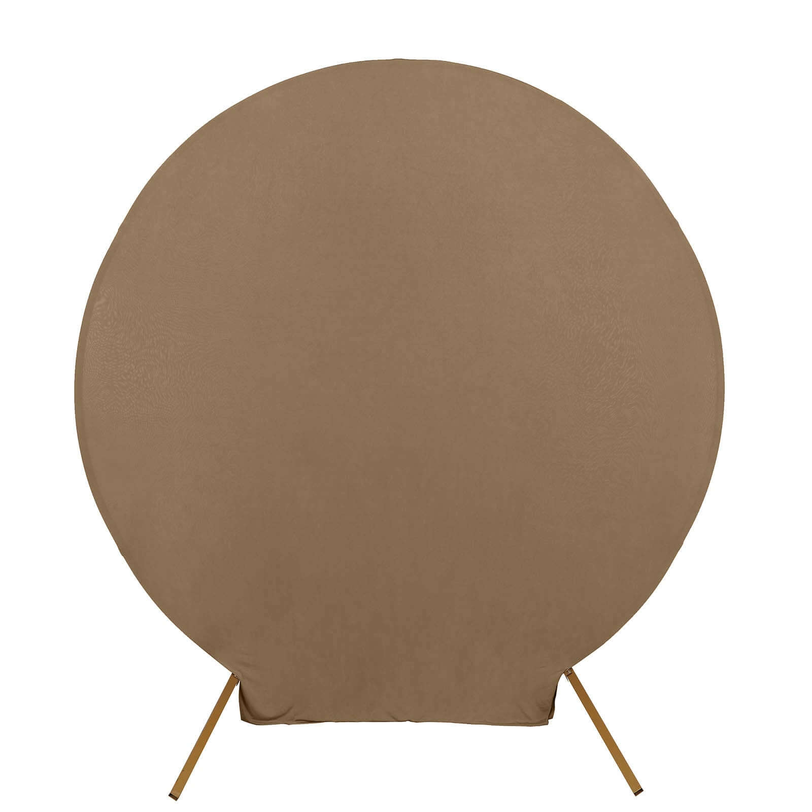Get This 7.5ft Taupe Round Spandex Party Backdrop Stand Cover for Your Special Events