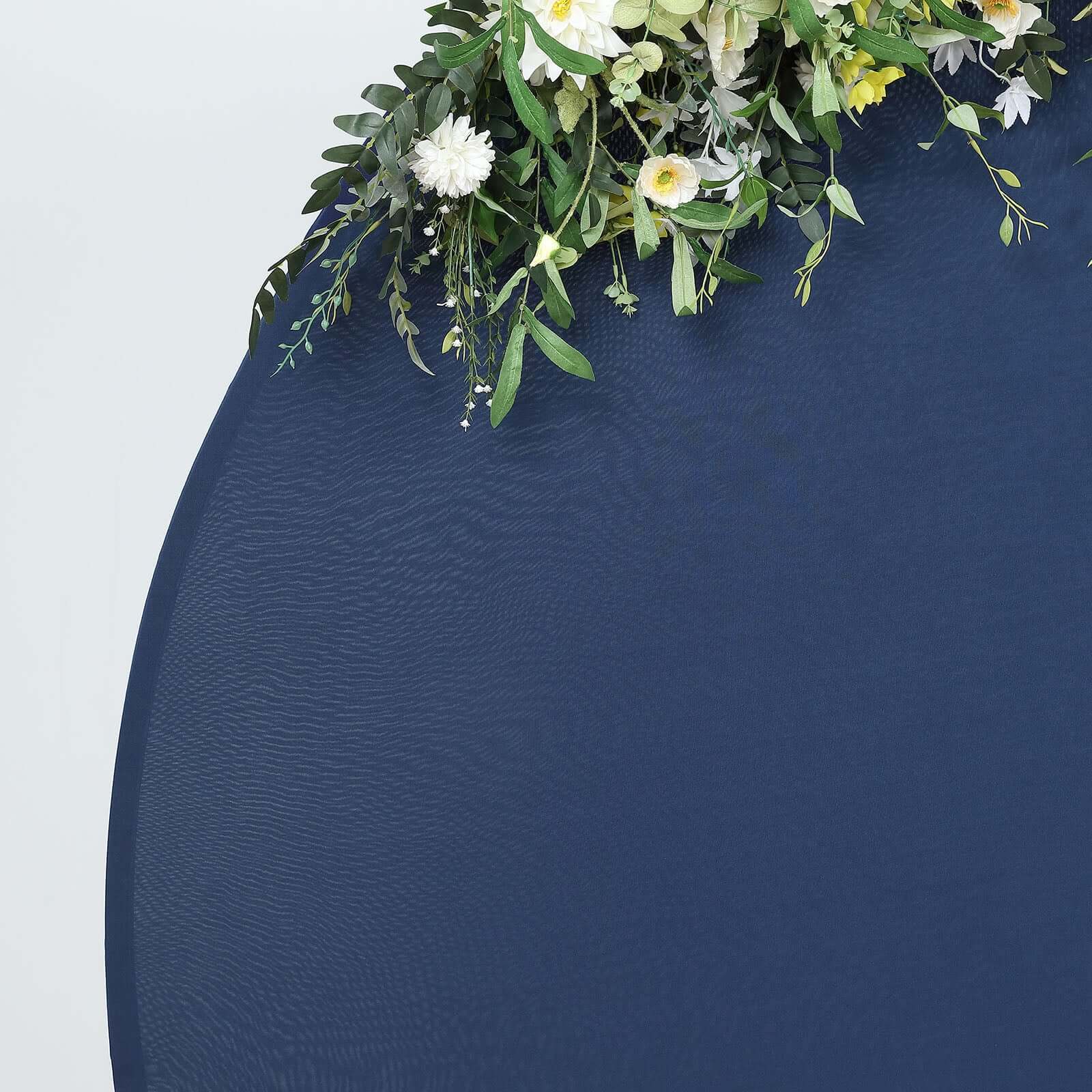 Amazing 7.5ft Navy Blue Round Spandex Party Backdrop Cover