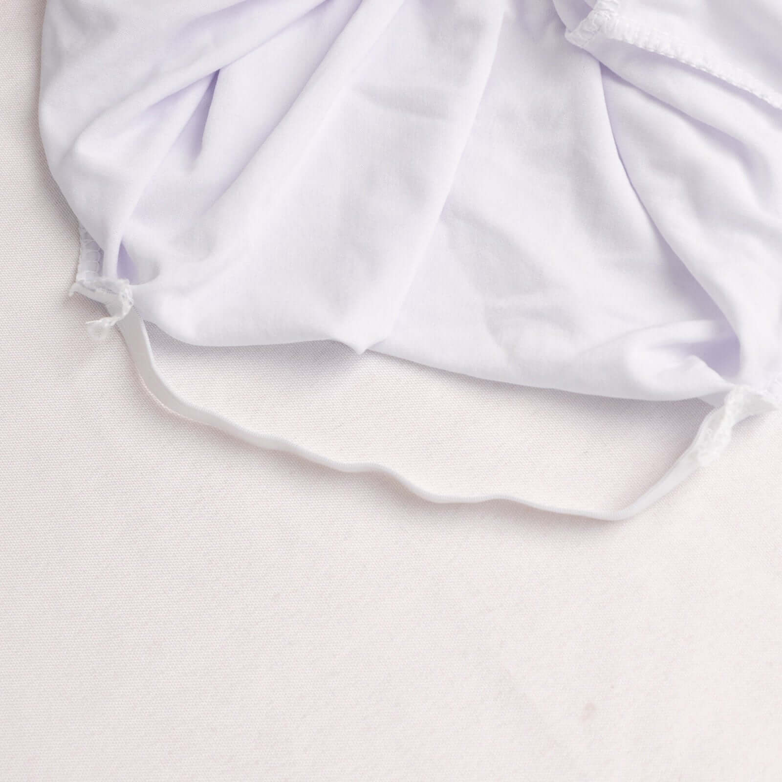 Hot Sale! Premium White Stretch Spandex Slipcover for Standard Folding Chairs