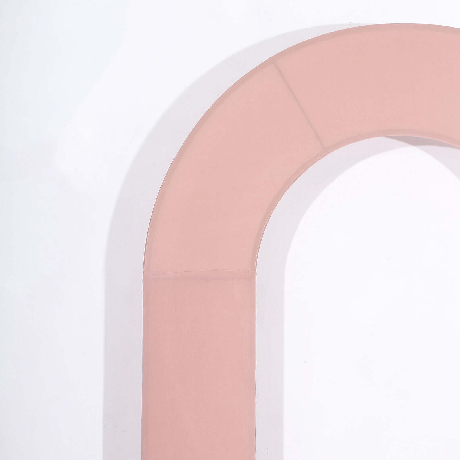 Hot Sale! 8ft Dusty Rose Spandex U-Shaped Fitted Slipcover for Wedding Arch Backdrop