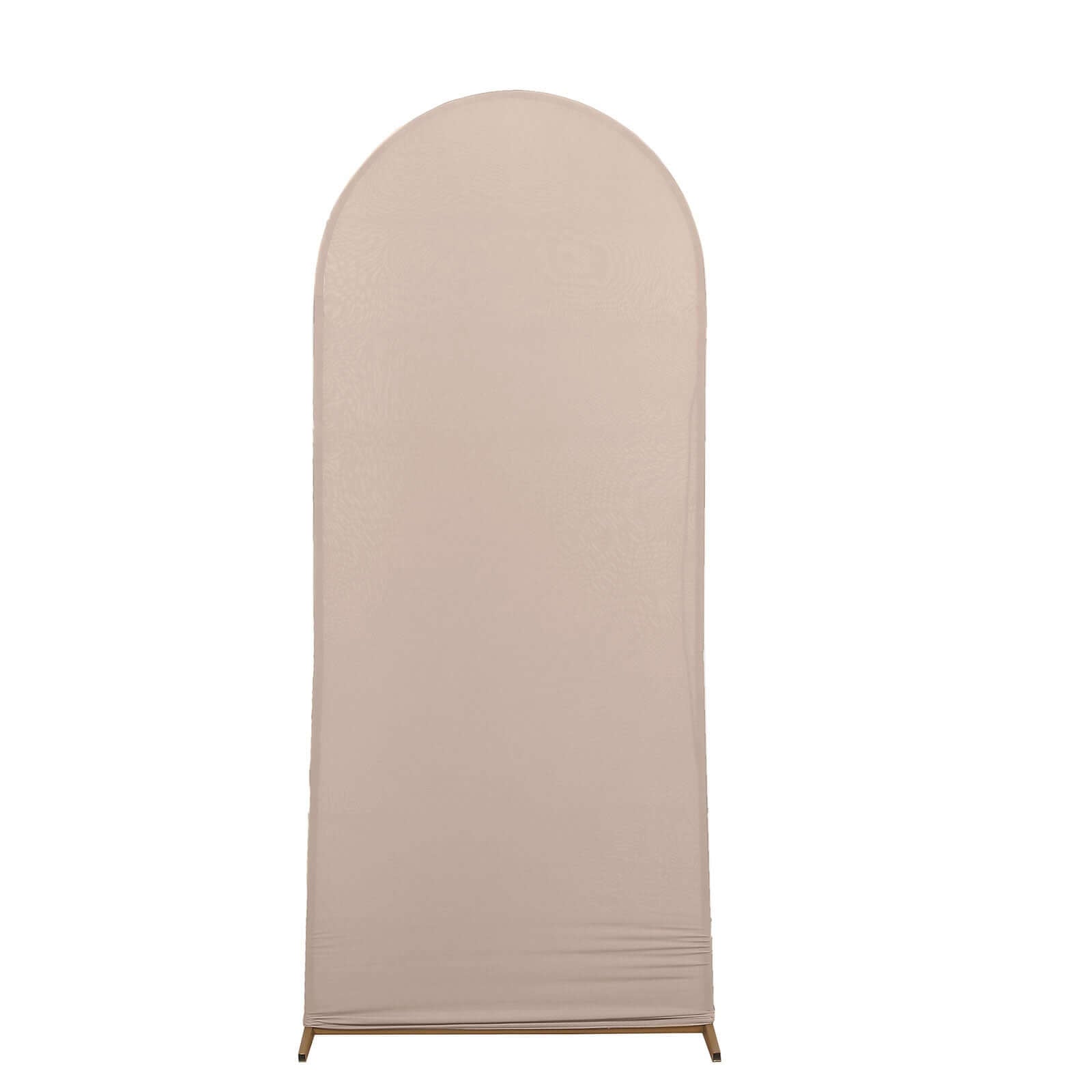 5ft Double-Sided Matte Nude Spandex Fitted Cover for Round Top Wedding Arch Stand