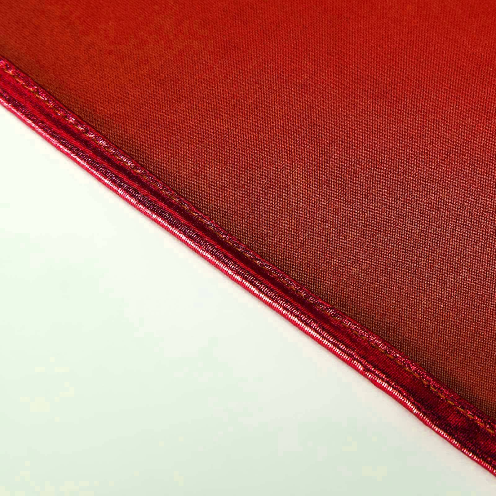 5-Pack Metallic Red Spandex Chair Sashes with Round Diamond Buckles - Stretch Fit for Parties