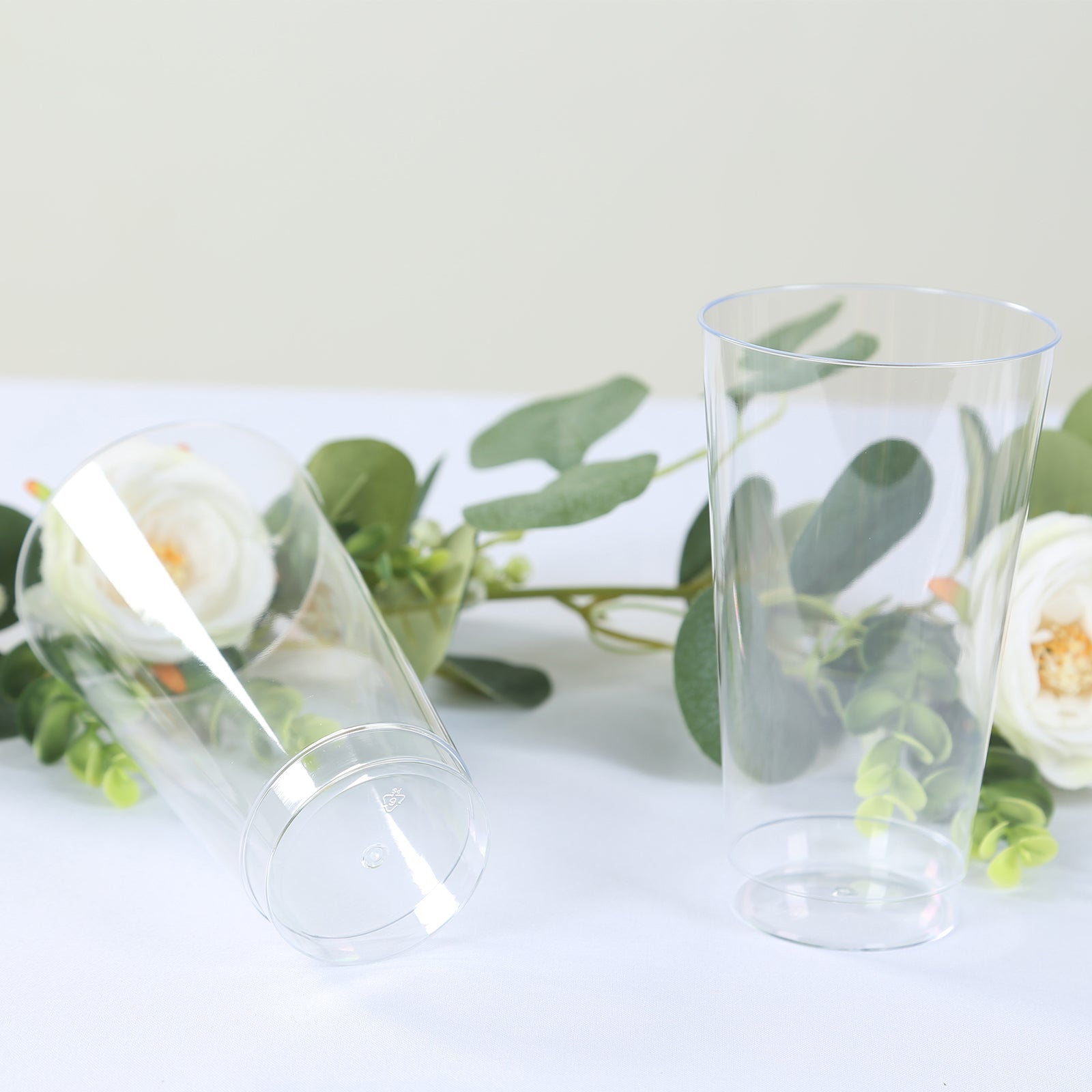12-Pack Clear Plastic Disposable Party Cups - 17oz Durable Tumblers for Drinks
