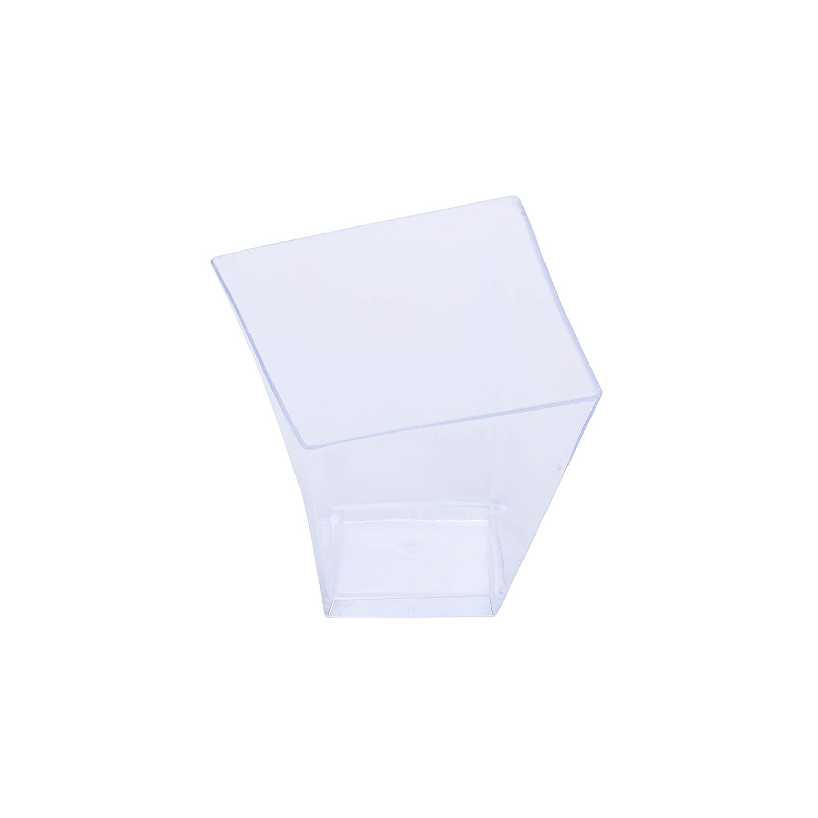 50-Pack 2oz Durable Disposable Clear Square Twist Plastic Dessert Cups for Parties