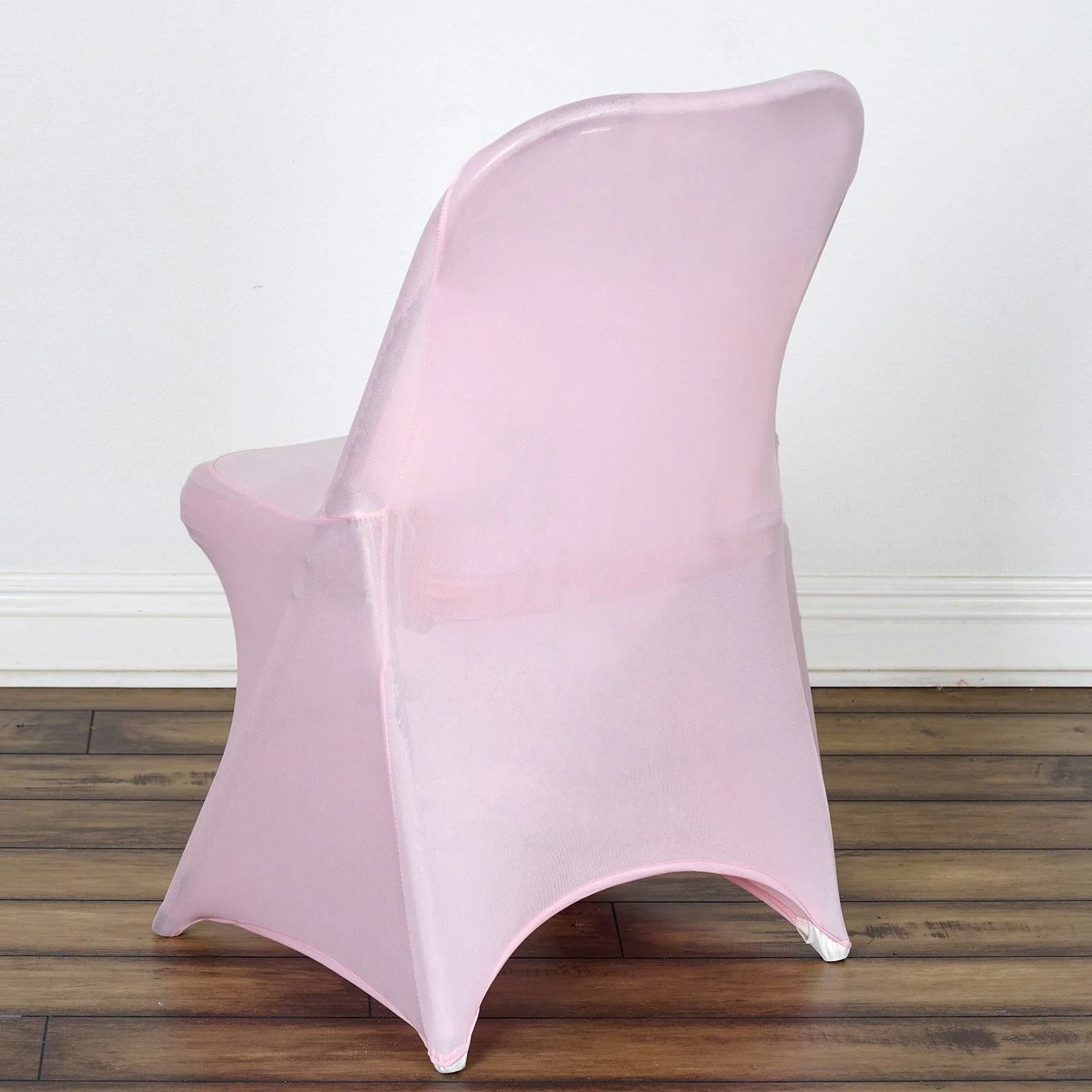 Hot Deal! 10-Pack Pink Stretch Spandex Chair Covers for Folding Chairs - 160GSM Durable Slipcovers