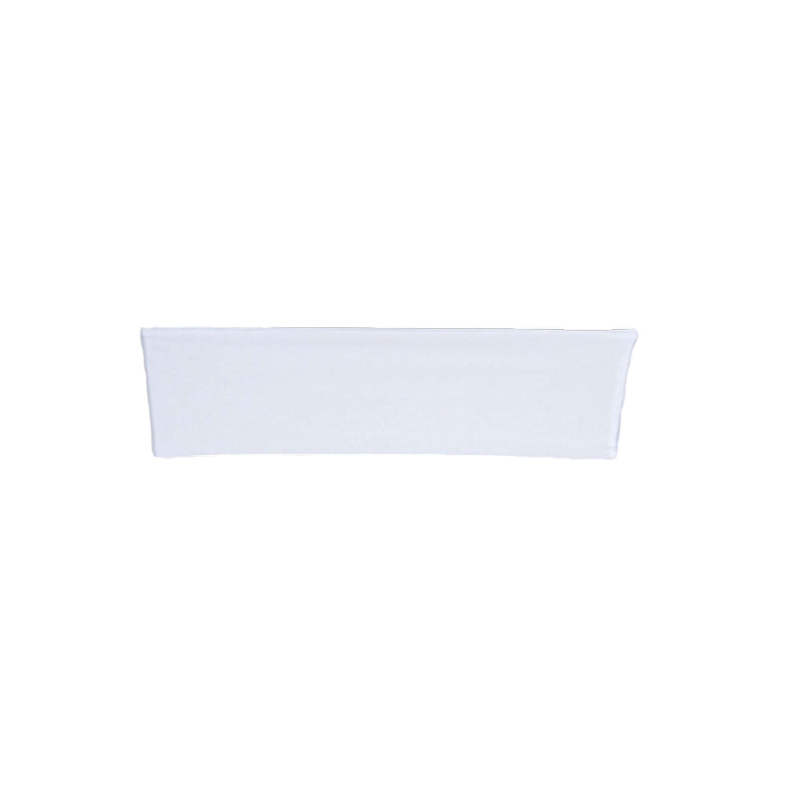 5-Pack White Stretch Spandex Chair Sashes - Heavy Duty, Fitted Finish