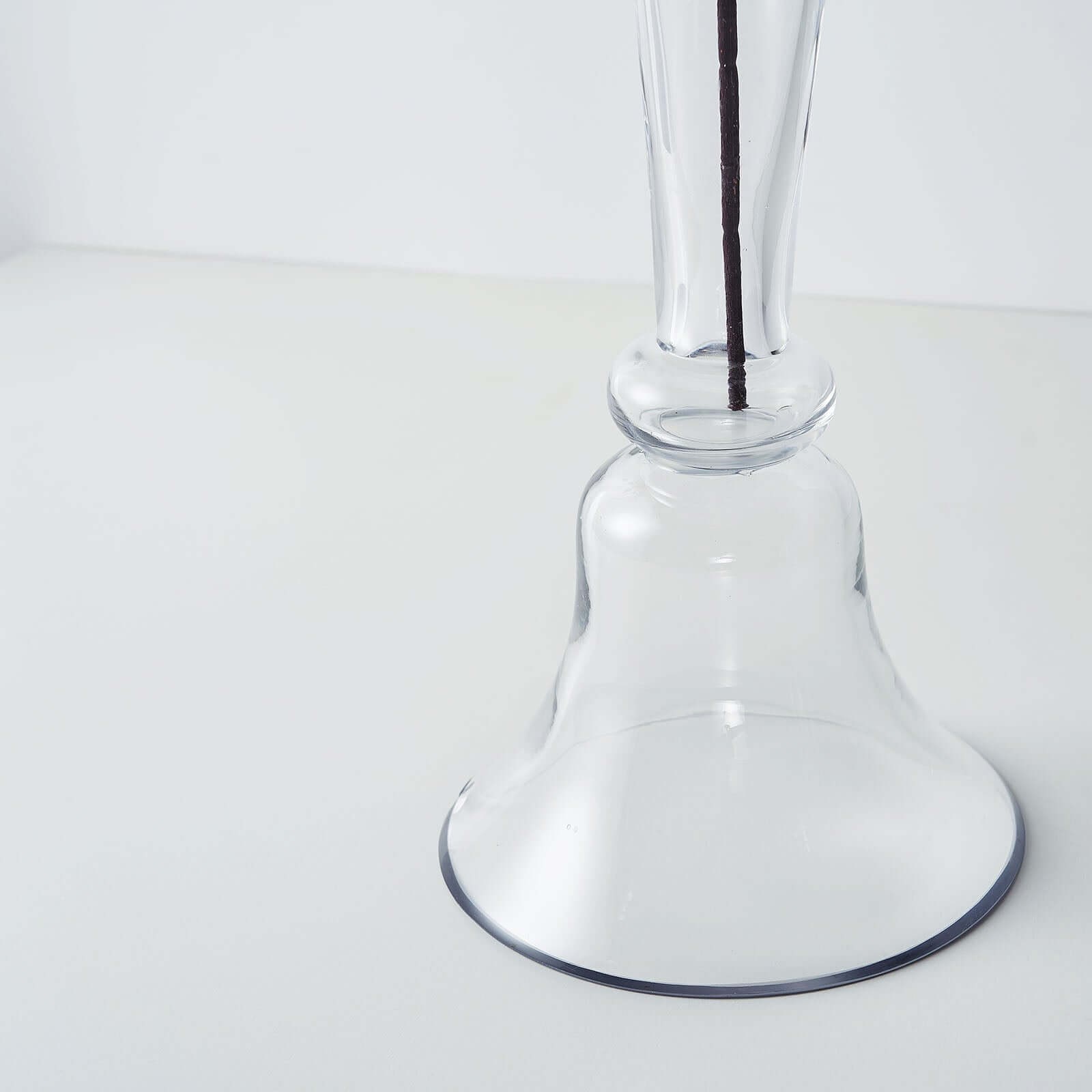 Amazing Set of 2 Clear Glass Trumpet Reversible Vases - 28