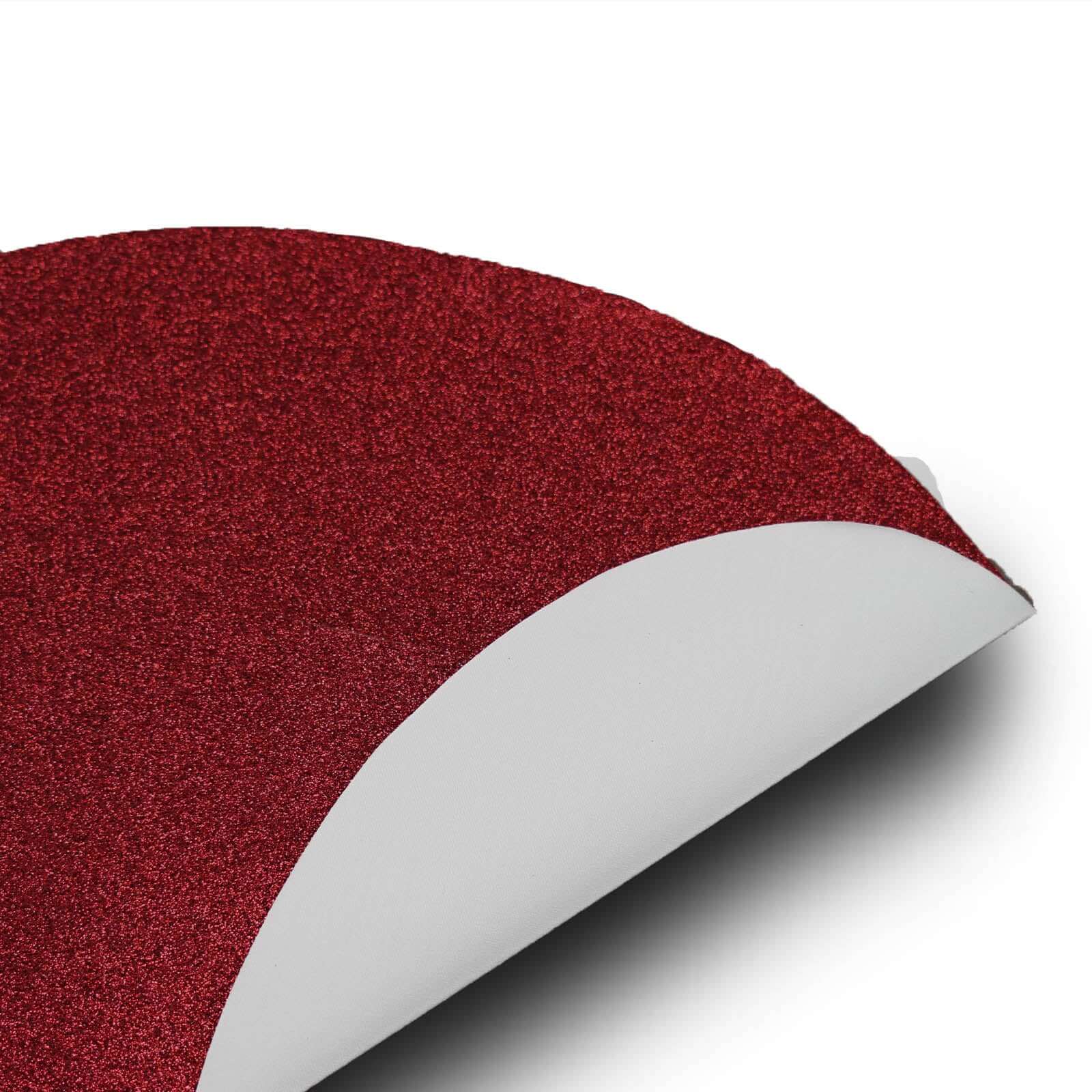 Hot! 6-Pack Burgundy Glitter Oval Non-Slip Dining Placemats 12x18