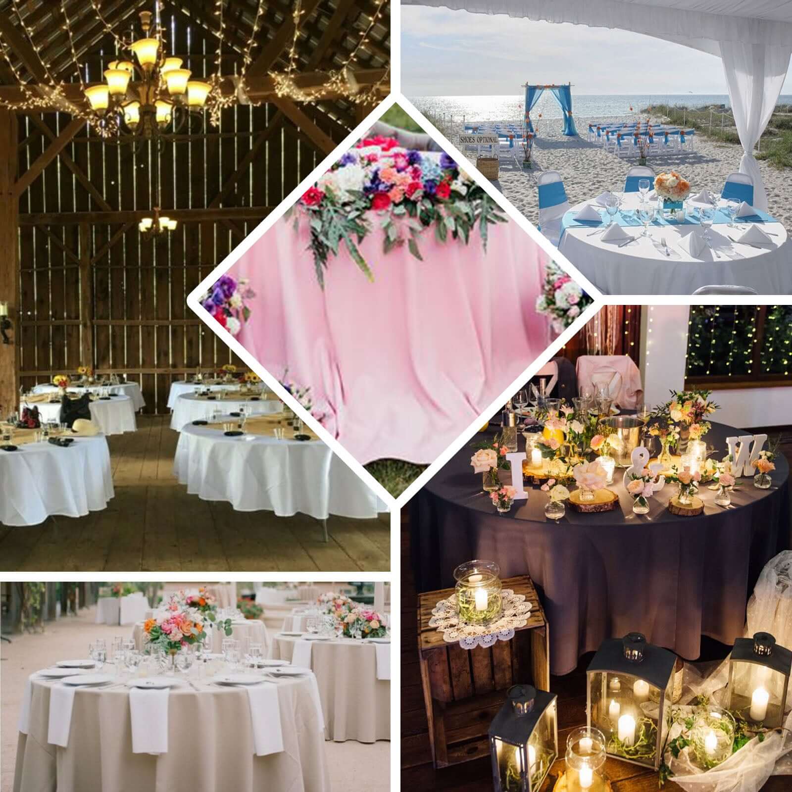 Hot Sale! Wrinkle-Resistant Polyester 108-Inch Round Apple Green Tablecloth for Various Occasions