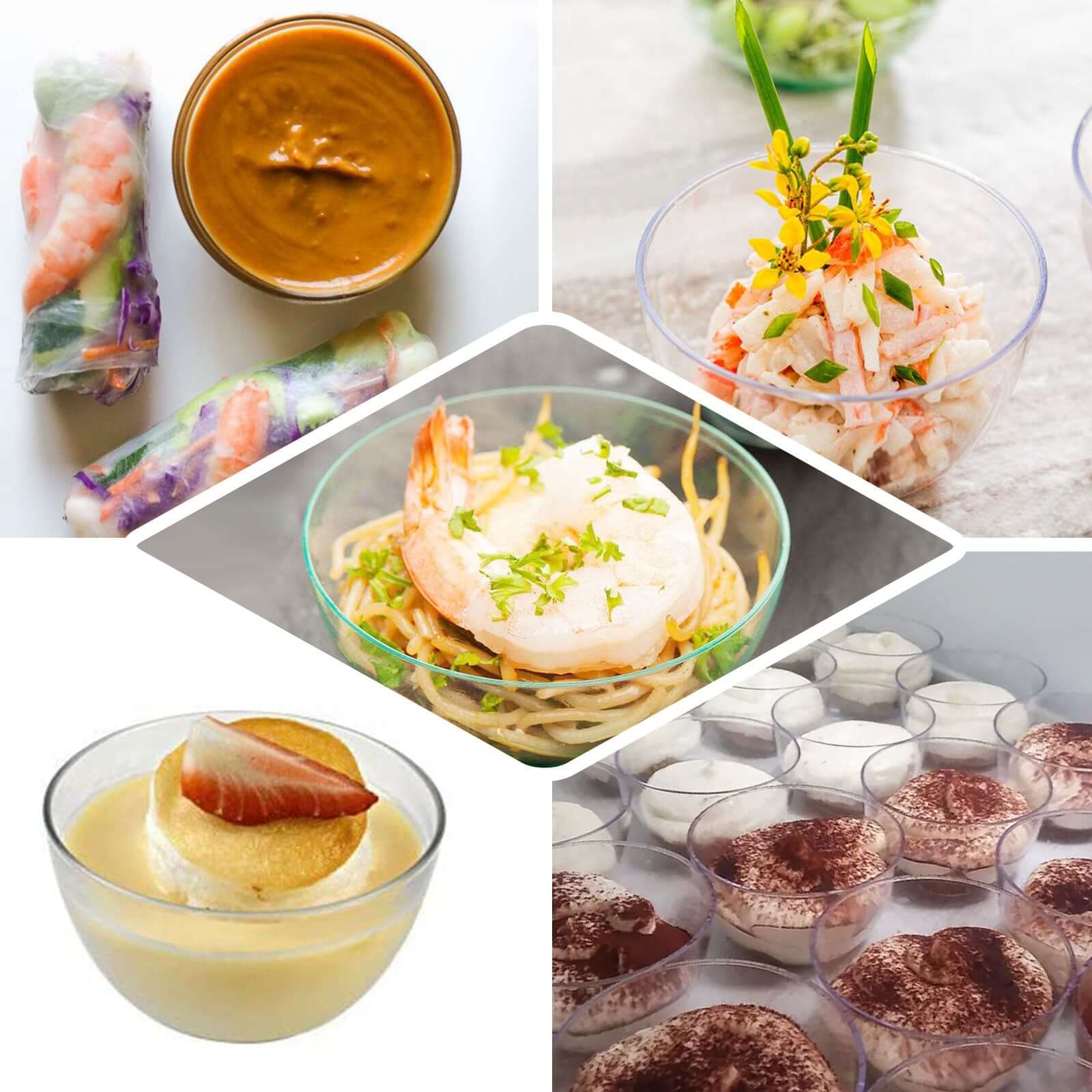 Great Deal! 12-Pack of Clear Plastic 4oz Mini Snack Bowls for Parties - Disposable and Compact