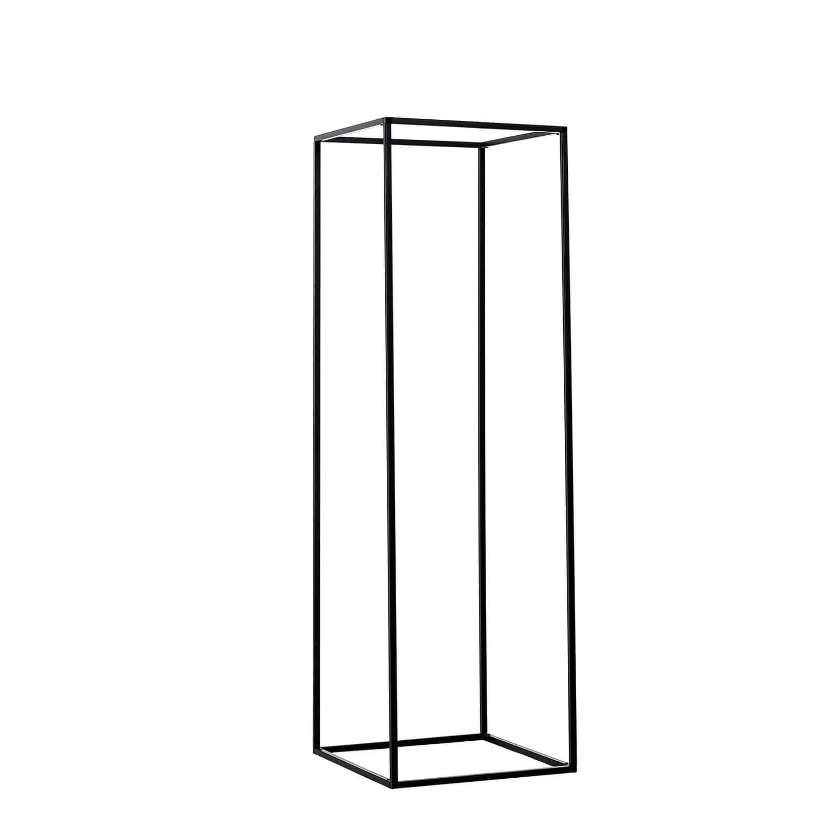 2-Pack Matte Black Metal Geometric Wedding Flower Stand - Ideal for Sophisticated Floral Arrangements