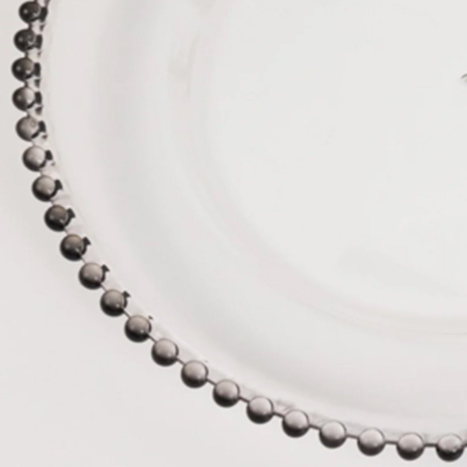 Hot Deal! 6-Pack 13-Inch Clear Acrylic Round Charger Plates with Black Beaded Rim for Dinner Parties