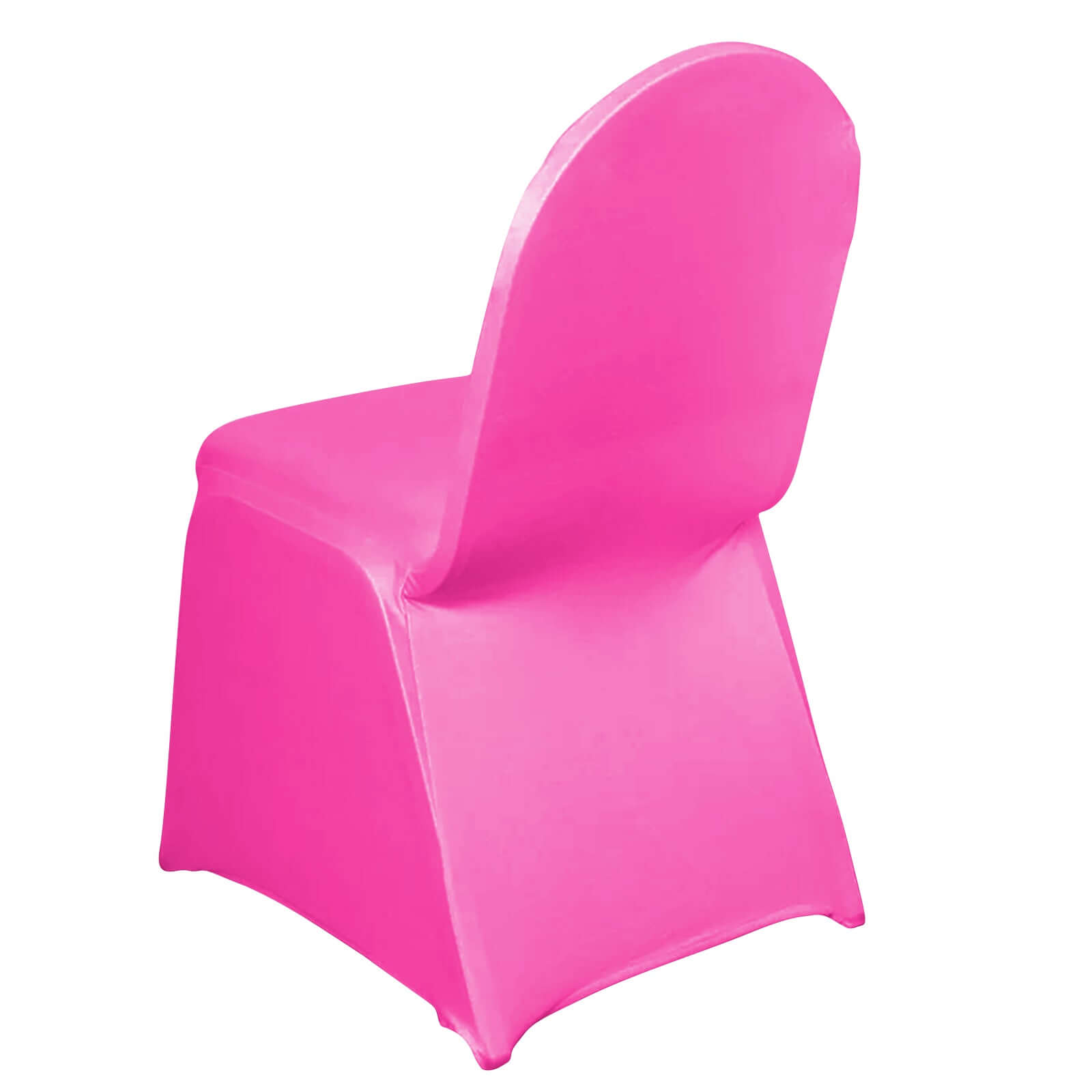 Fuchsia Spandex Slip-On Chair Cover for Banquets - 160GSM Stretch Fabric