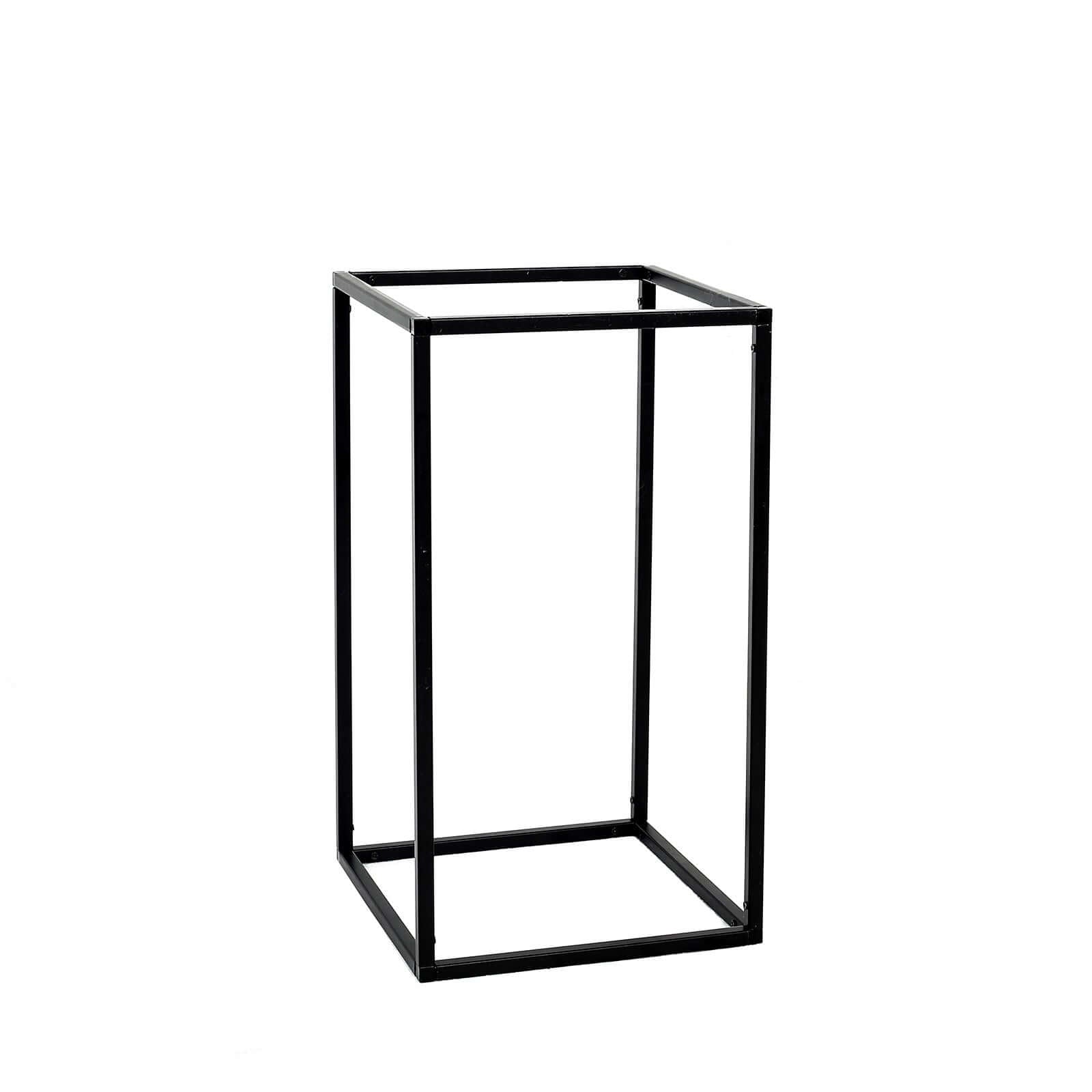 2-Pack Matte Black Metal Geometric Wedding Flower Stand - Ideal for Sophisticated Arrangements