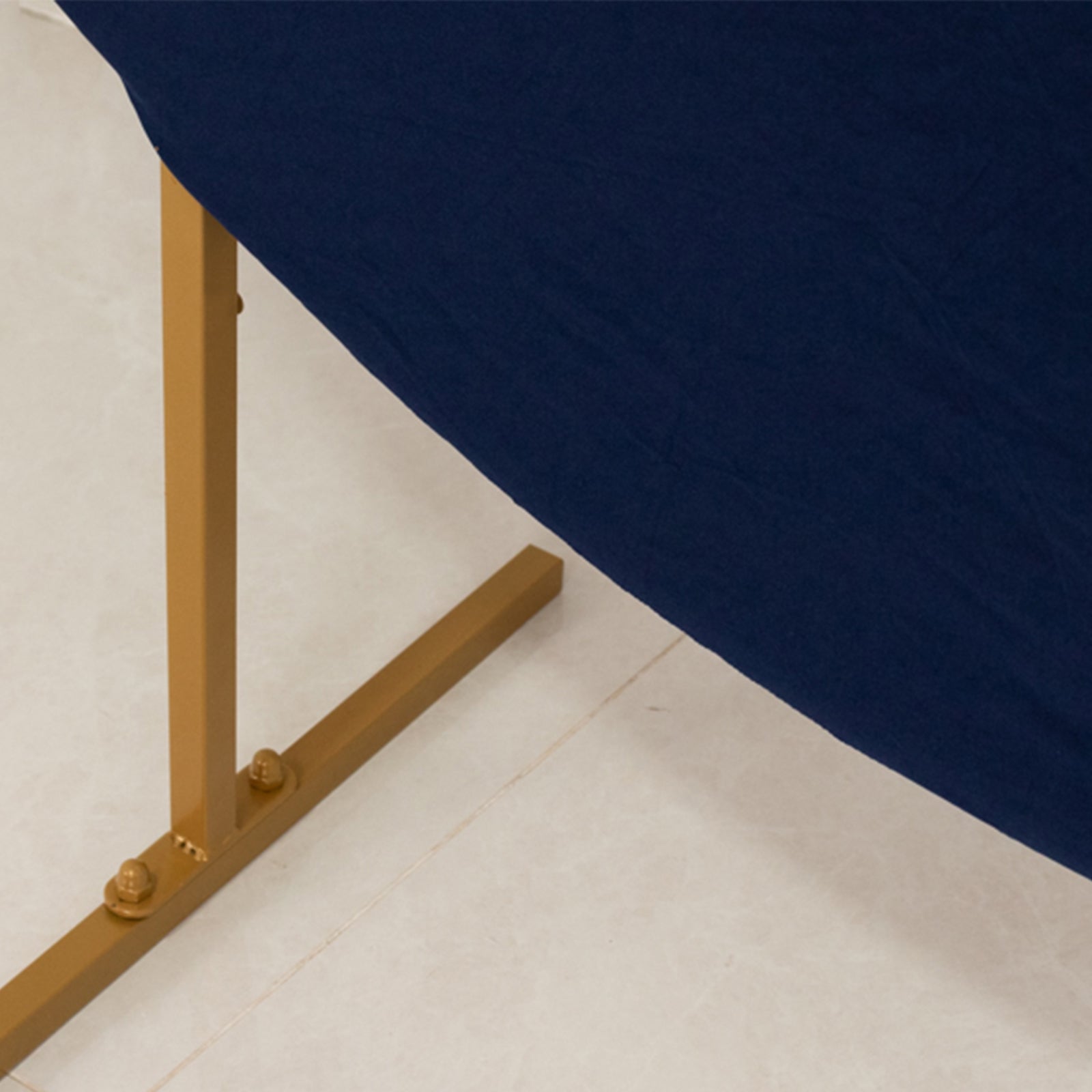 Custom-Fit 6.5ft Navy Blue Spandex Crescent Moon Wedding Arch Backdrop Stand Cover - Perfect for Events