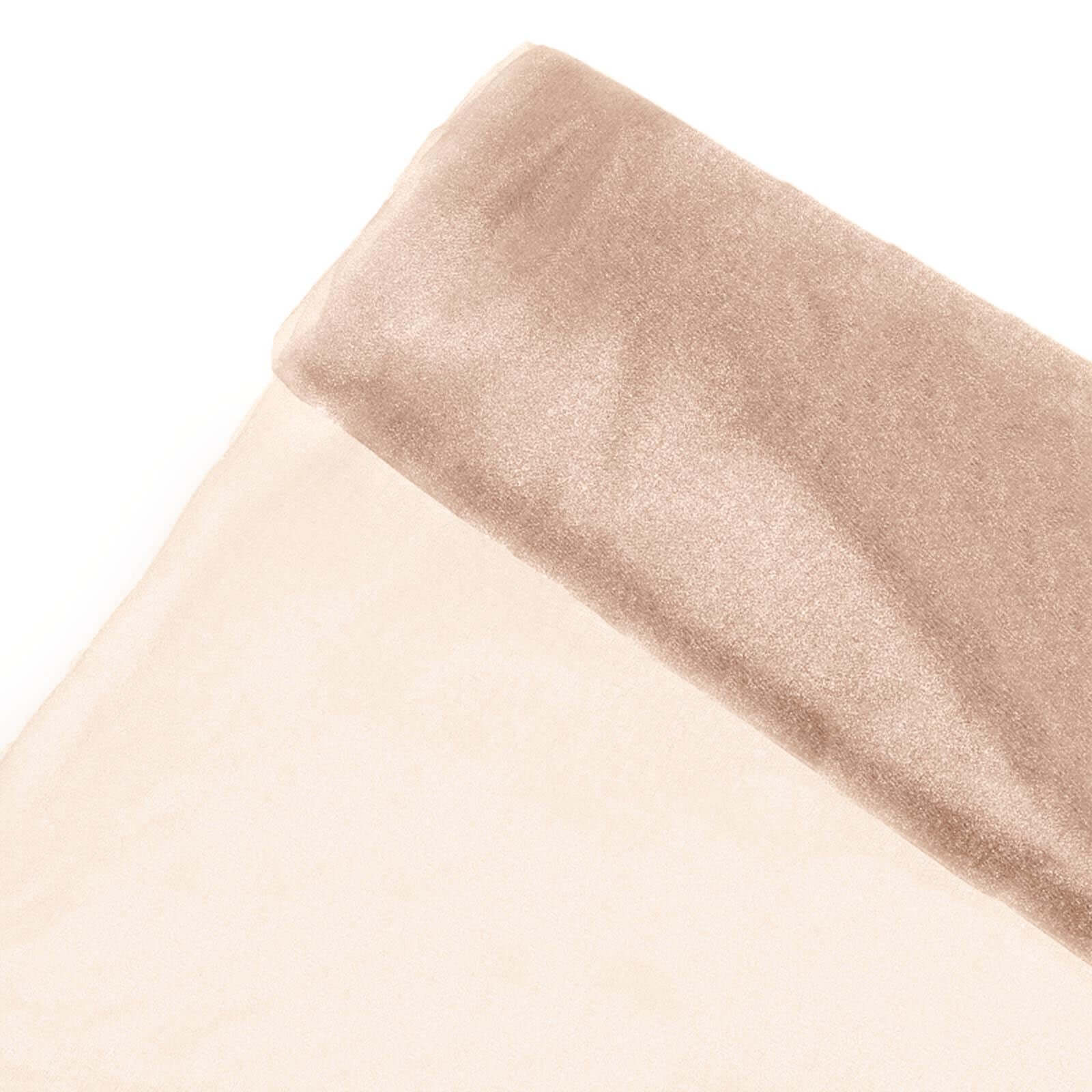 10yd Nude High-Quality Sheer Chiffon Fabric Bolt for DIY Drapery