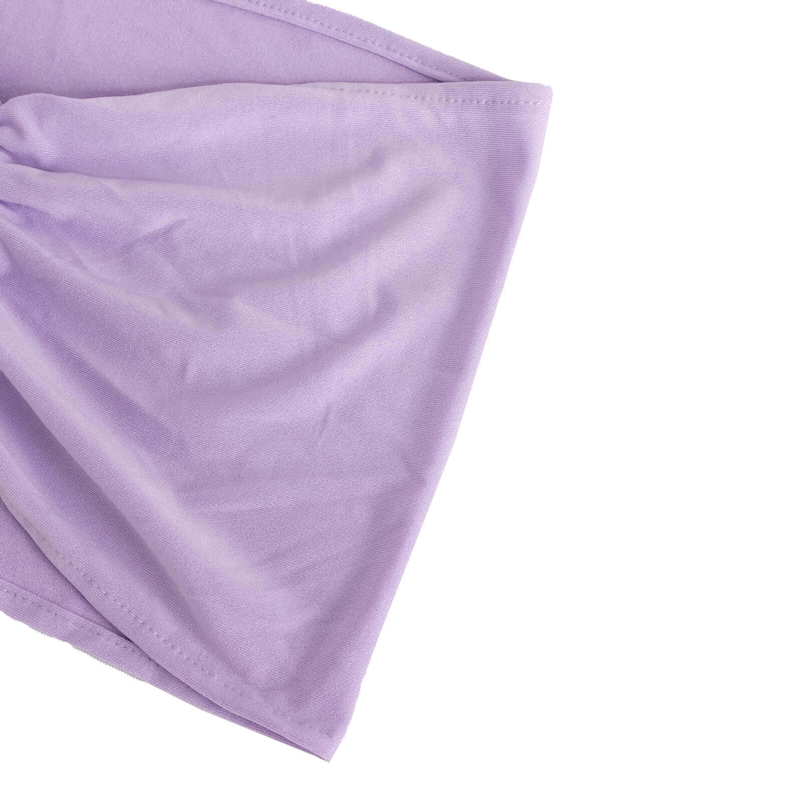 5-Pack Lavender Lilac Ruffled Spandex Chair Sashes - Wide & Easy Stretch Bands