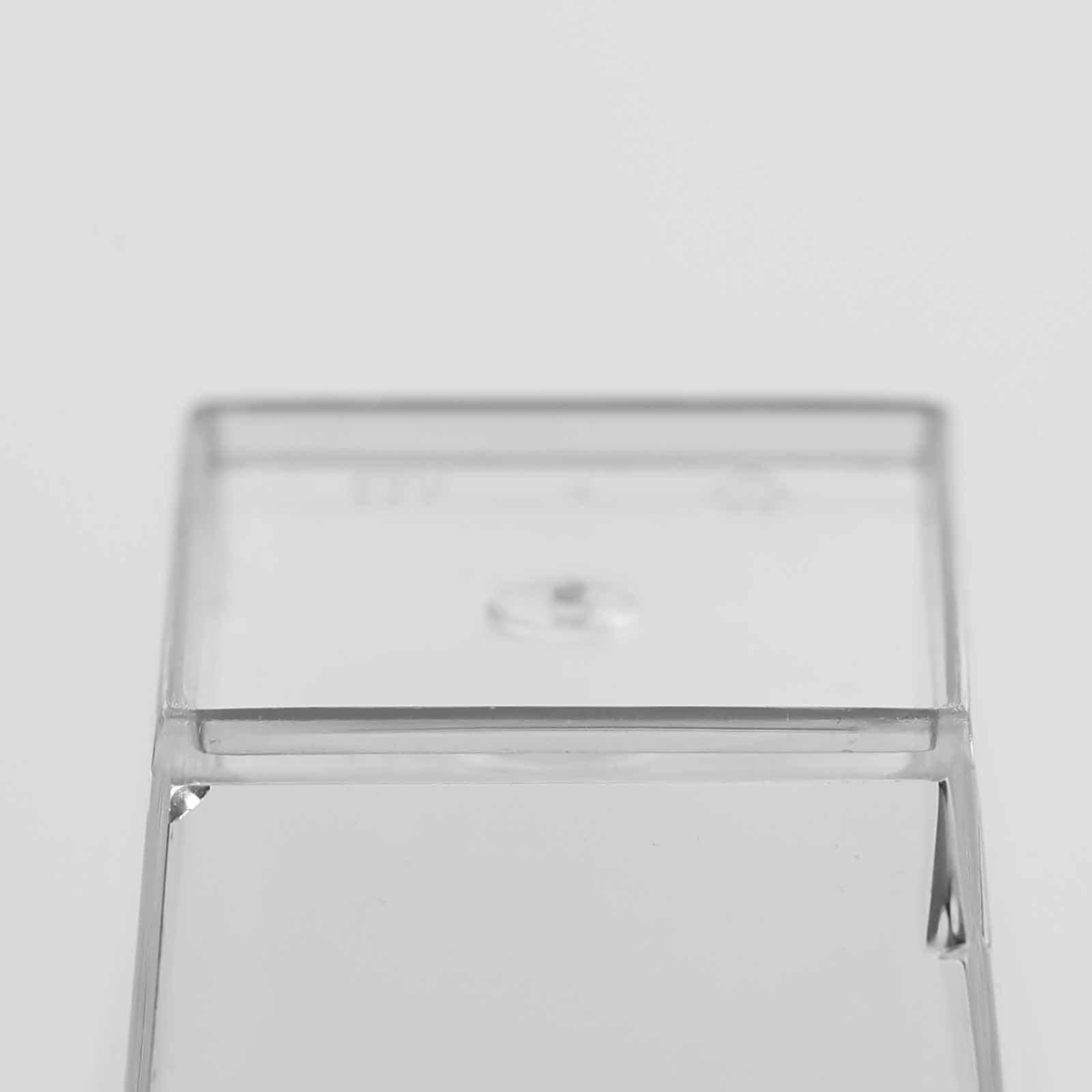24-Piece Set of Clear Plastic Square Shot Glasses - 2oz Durable Disposable Drinks Glasses