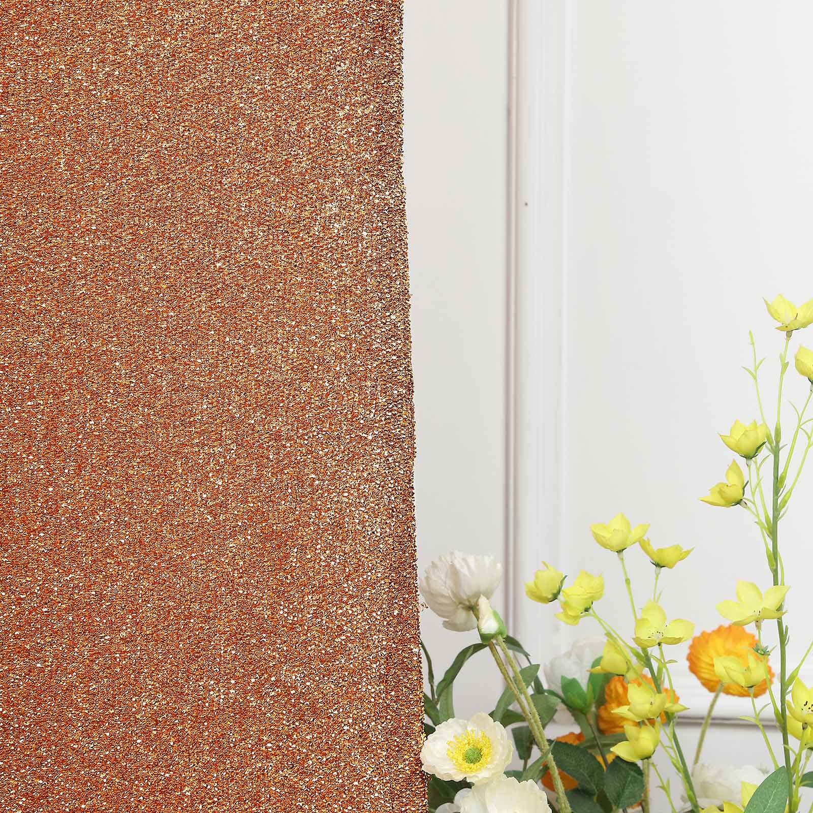 Hot Sale! 6ft Antique Gold Shimmer Tinsel Spandex Backdrop Cover for Round Top Wedding Arch