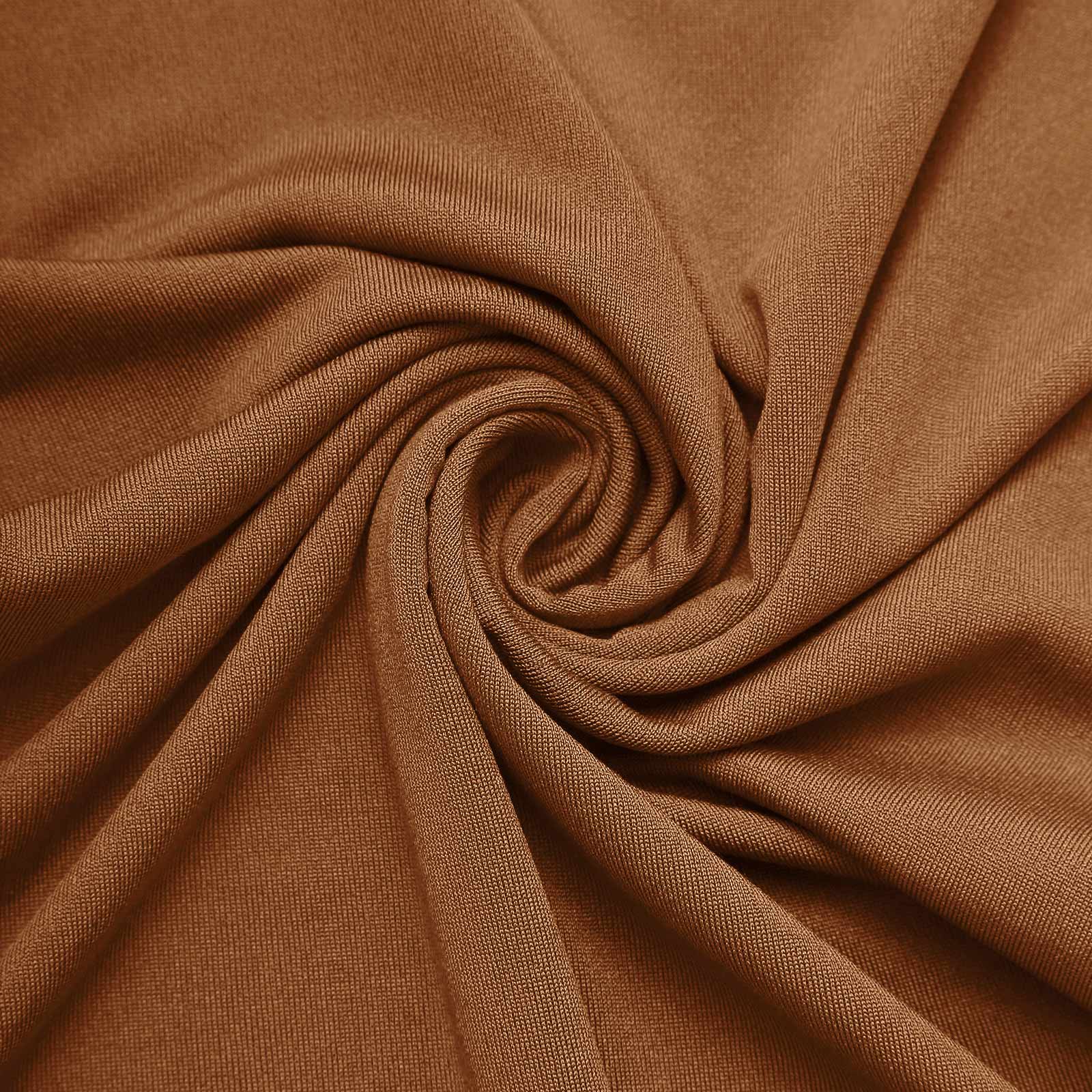 Premium 8ft Cinnamon Brown Spandex U-Shaped Fitted Wedding Arch Cover - Ideal for Events