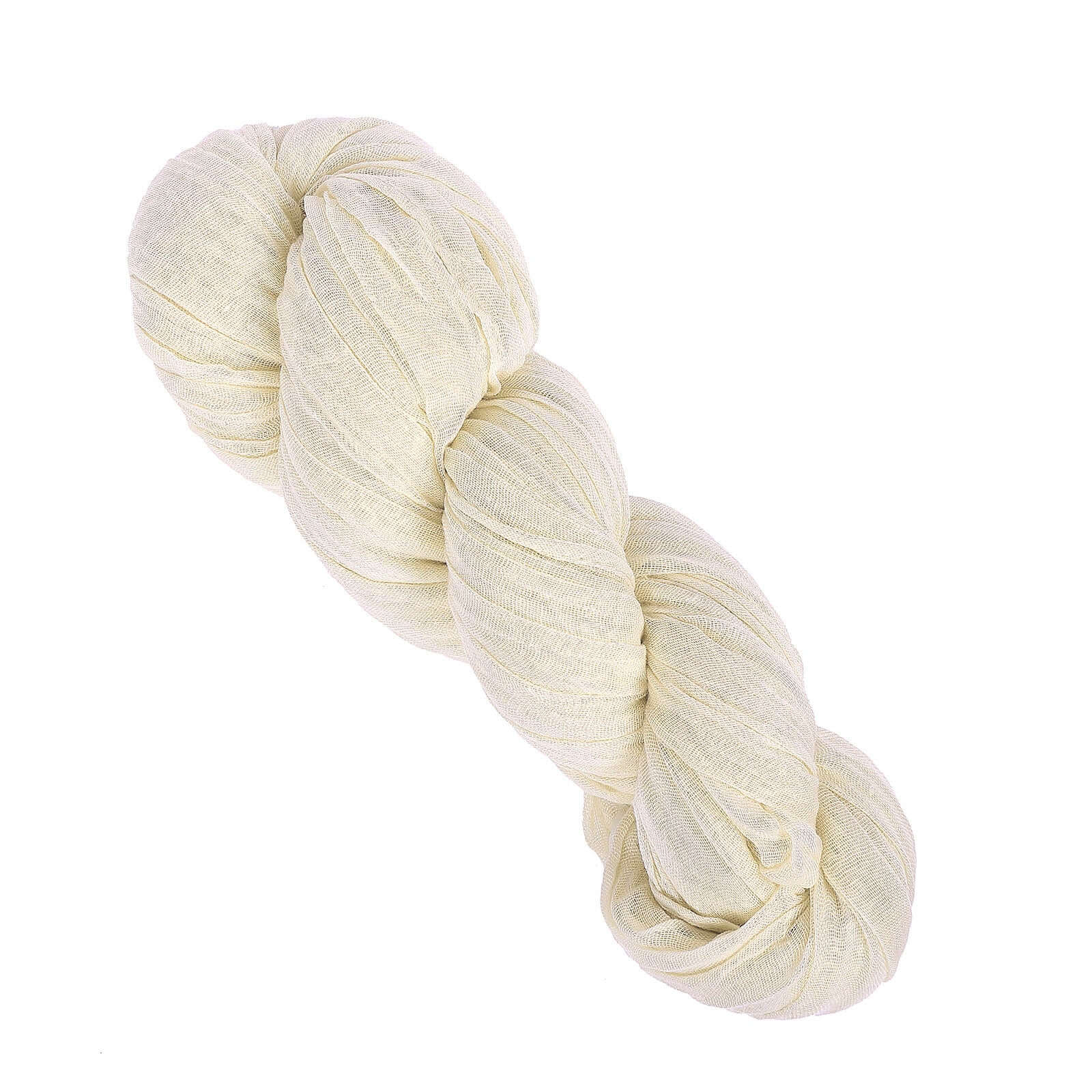 10ft Cream Gauze Cheesecloth Table Runner with Rustic Boho Charm