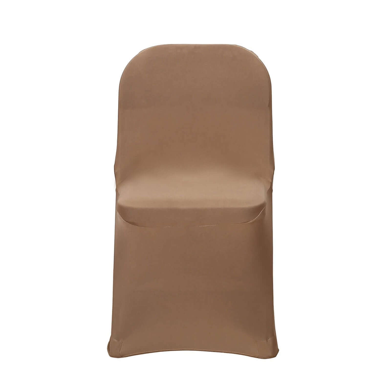 Reusable & Wrinkle-Resistant Taupe Stretch Spandex Slipcover for Folding Chairs