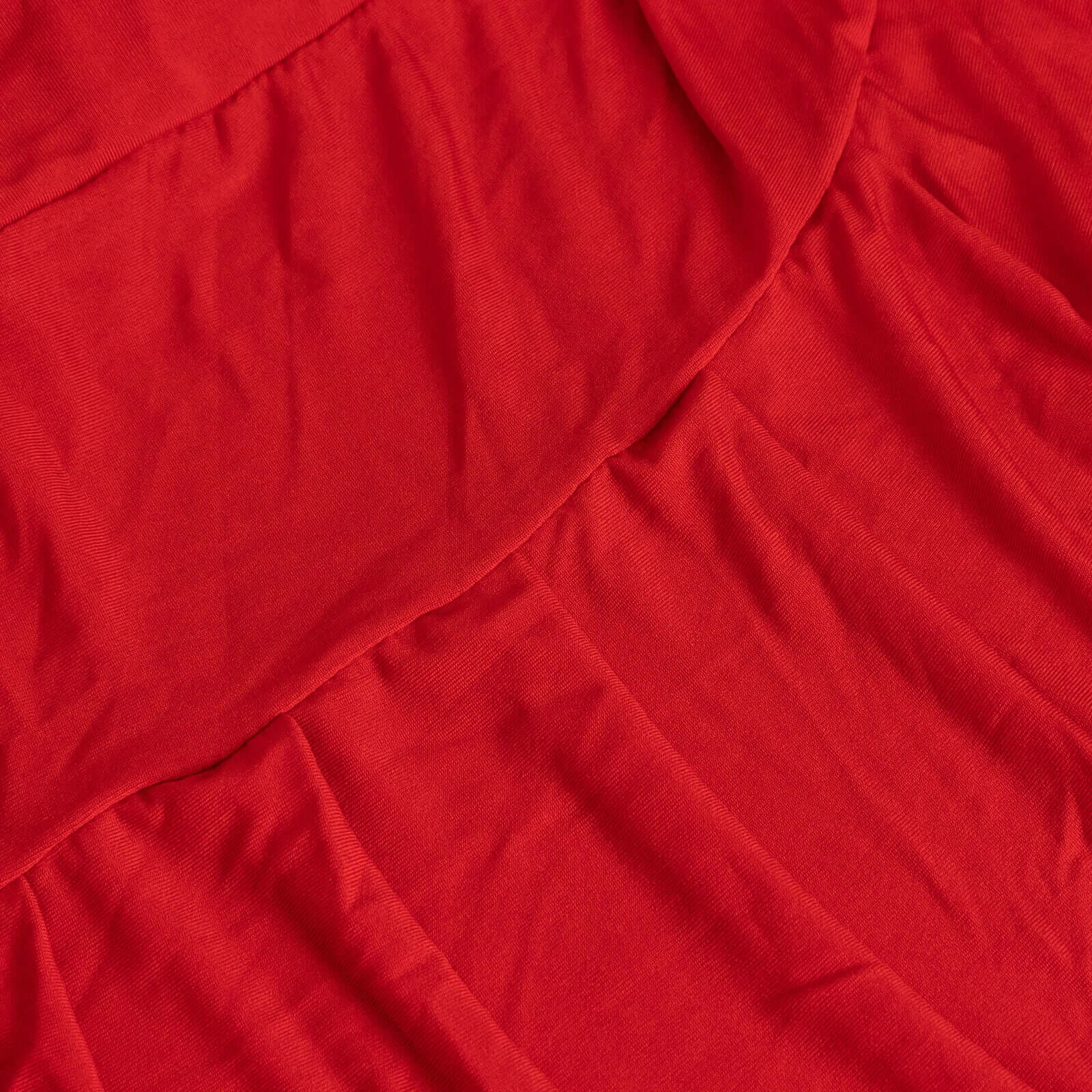 Hot Deal! Red Spandex Stretch Chair Cover with Ruffle Pleated Skirt for Banquet Chairs (1-Piece)